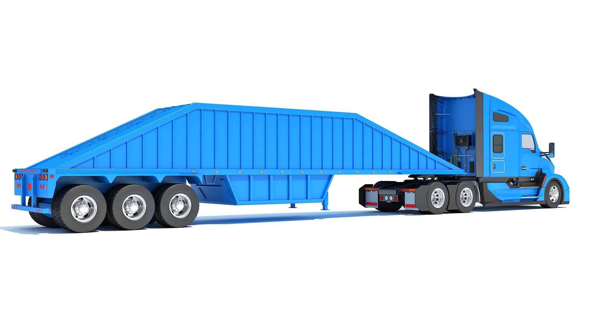 Truck with Bottom Dump Trailer