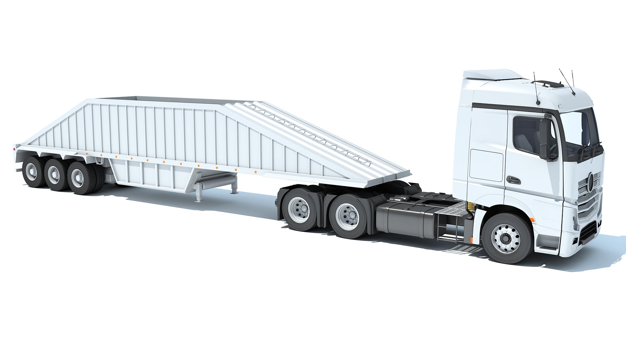 Truck with Bottom Dump Trailer