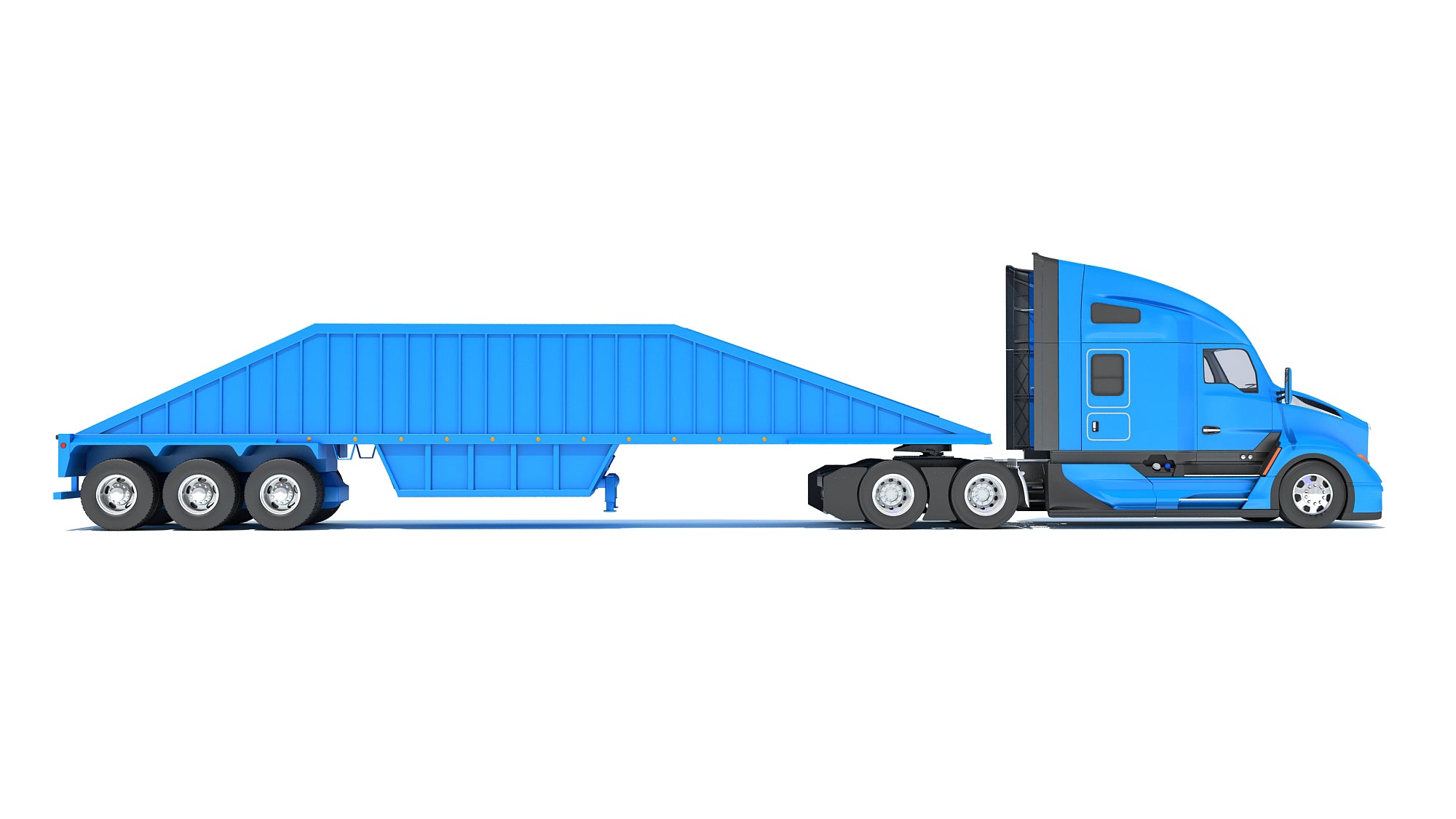 Truck with Bottom Dump Trailer