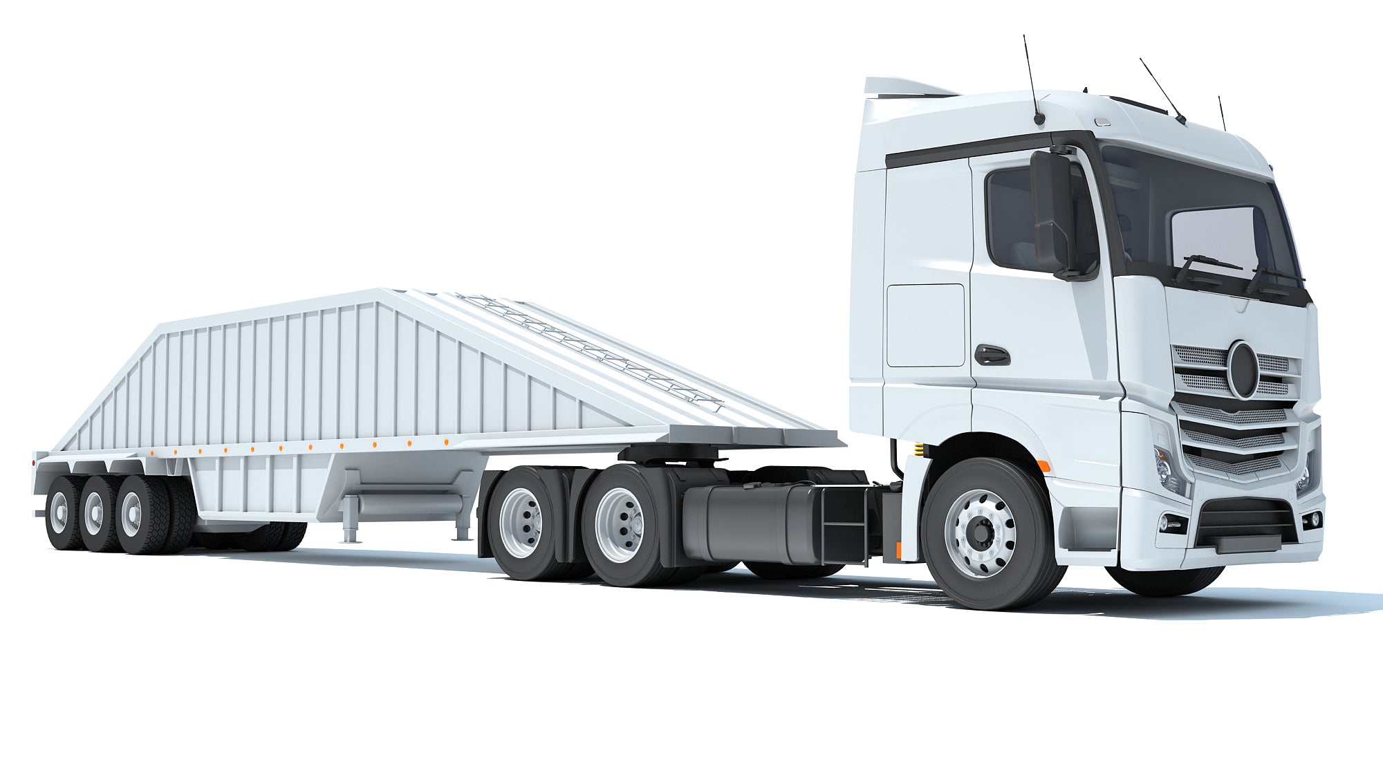 Truck with Bottom Dump Trailer