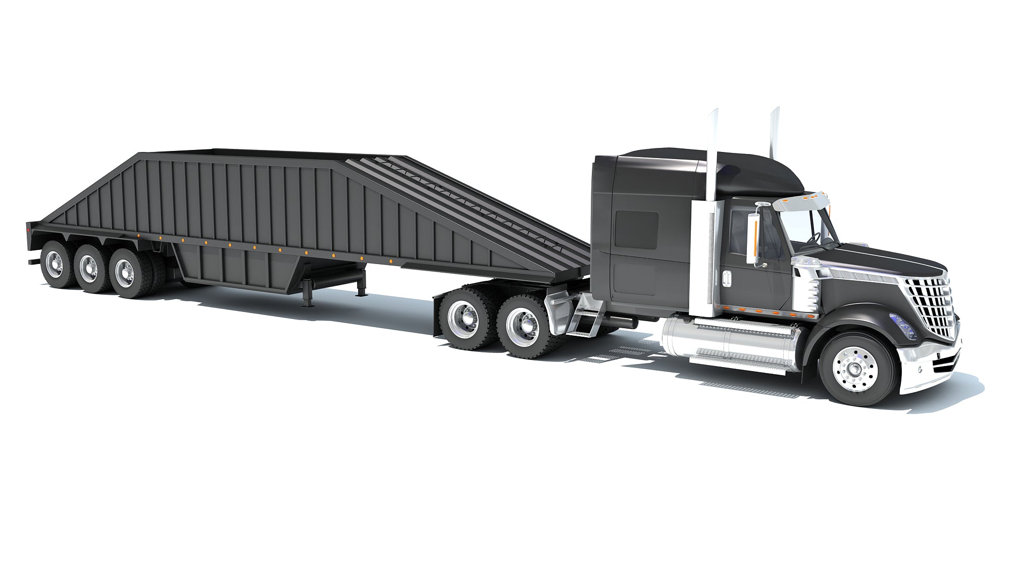 Bottom Dump Truck with Trailer