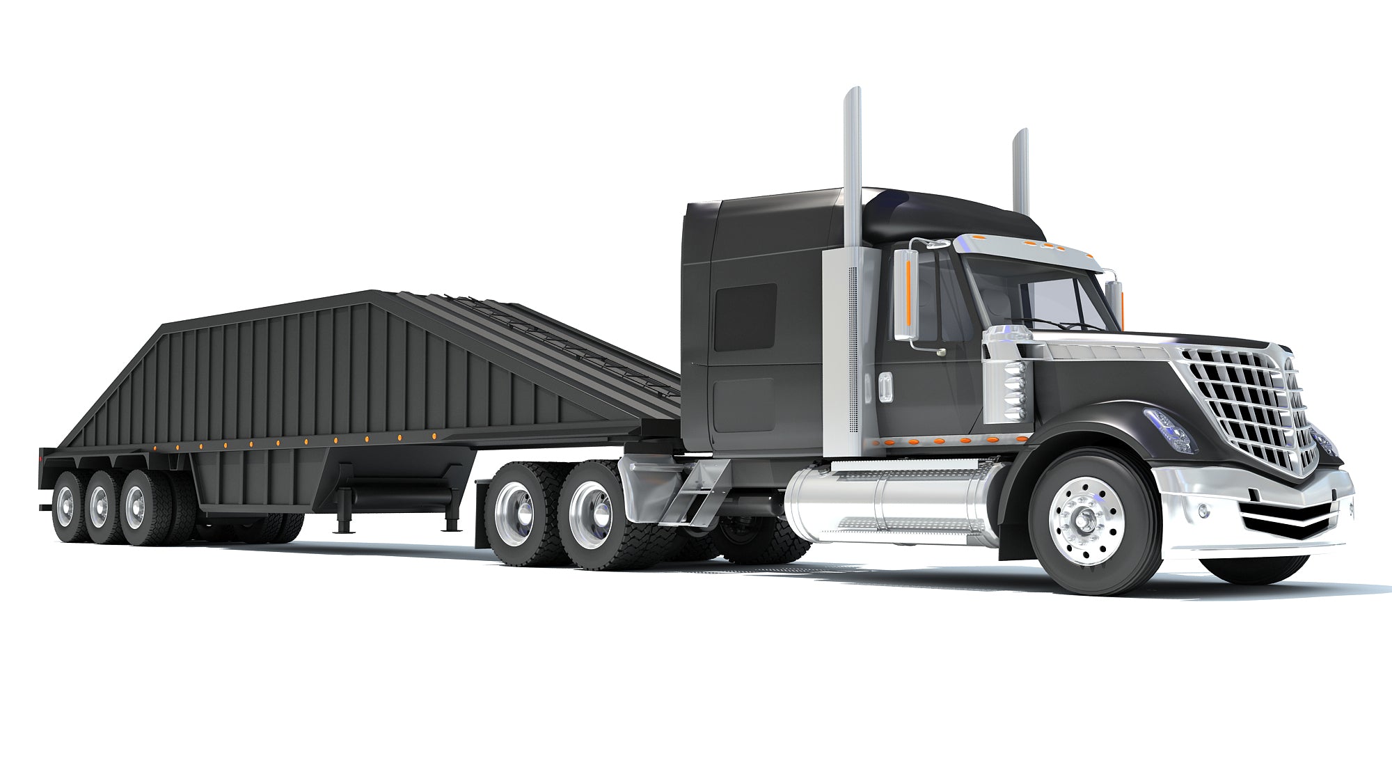 Bottom Dump Truck with Trailer