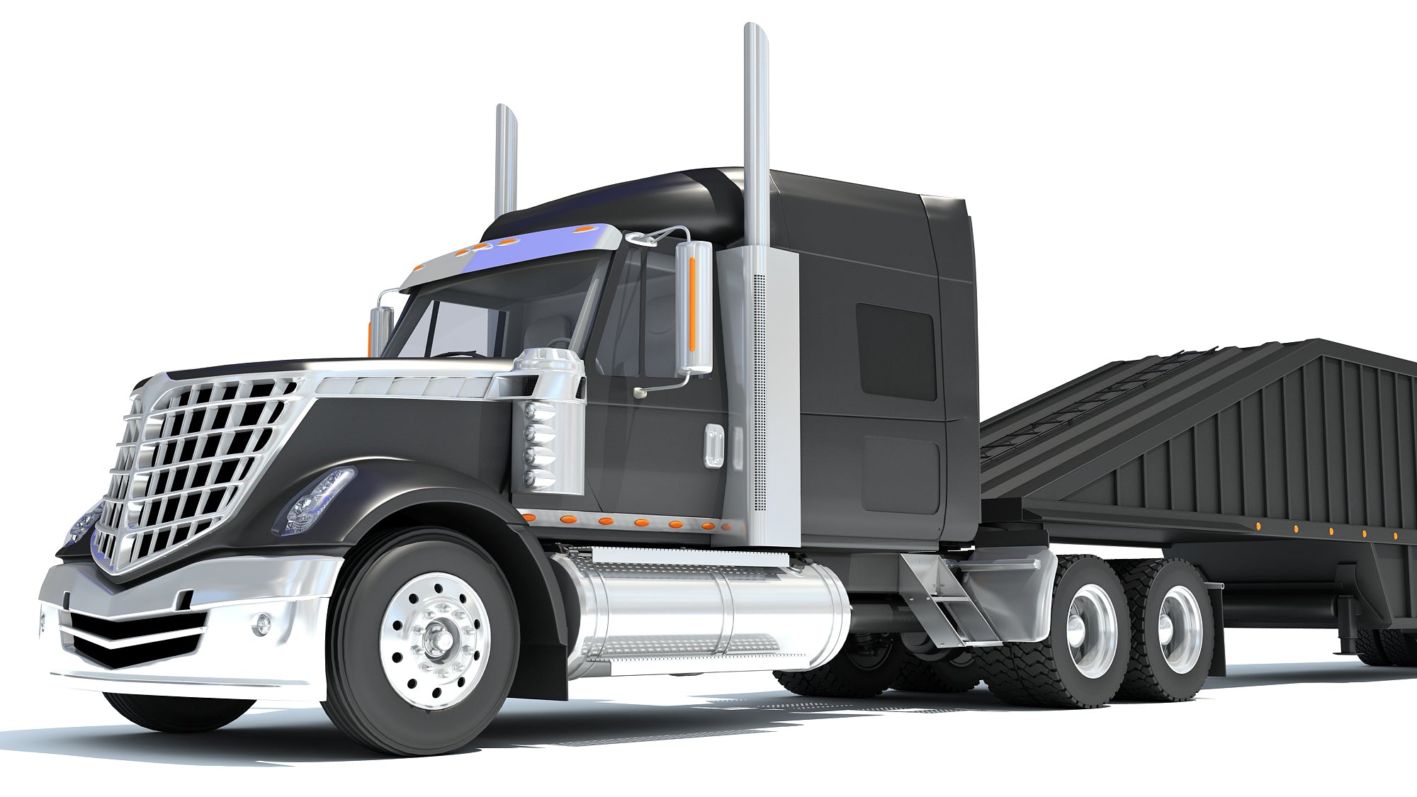 Bottom Dump Truck with Trailer