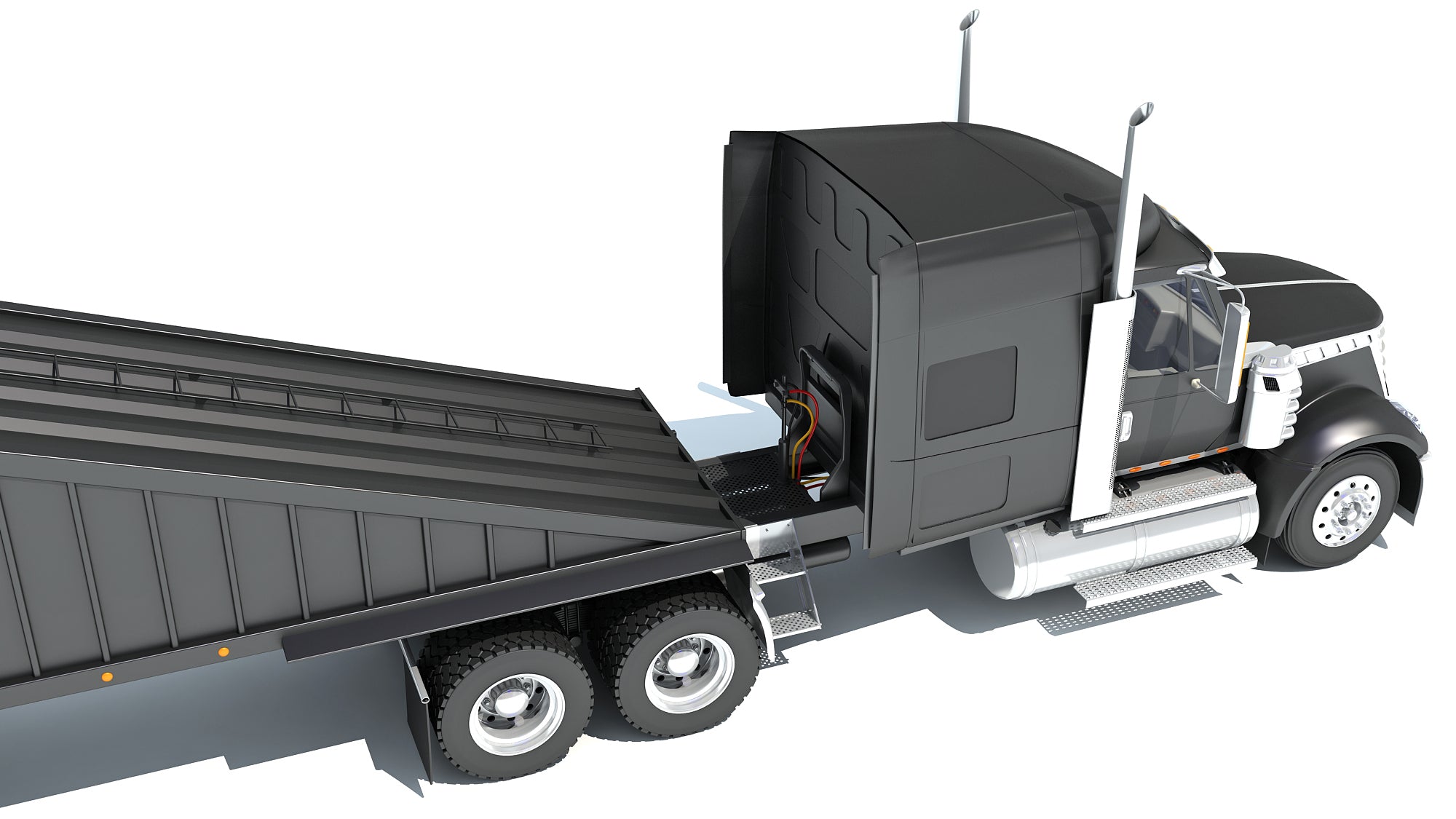 Bottom Dump Truck with Trailer