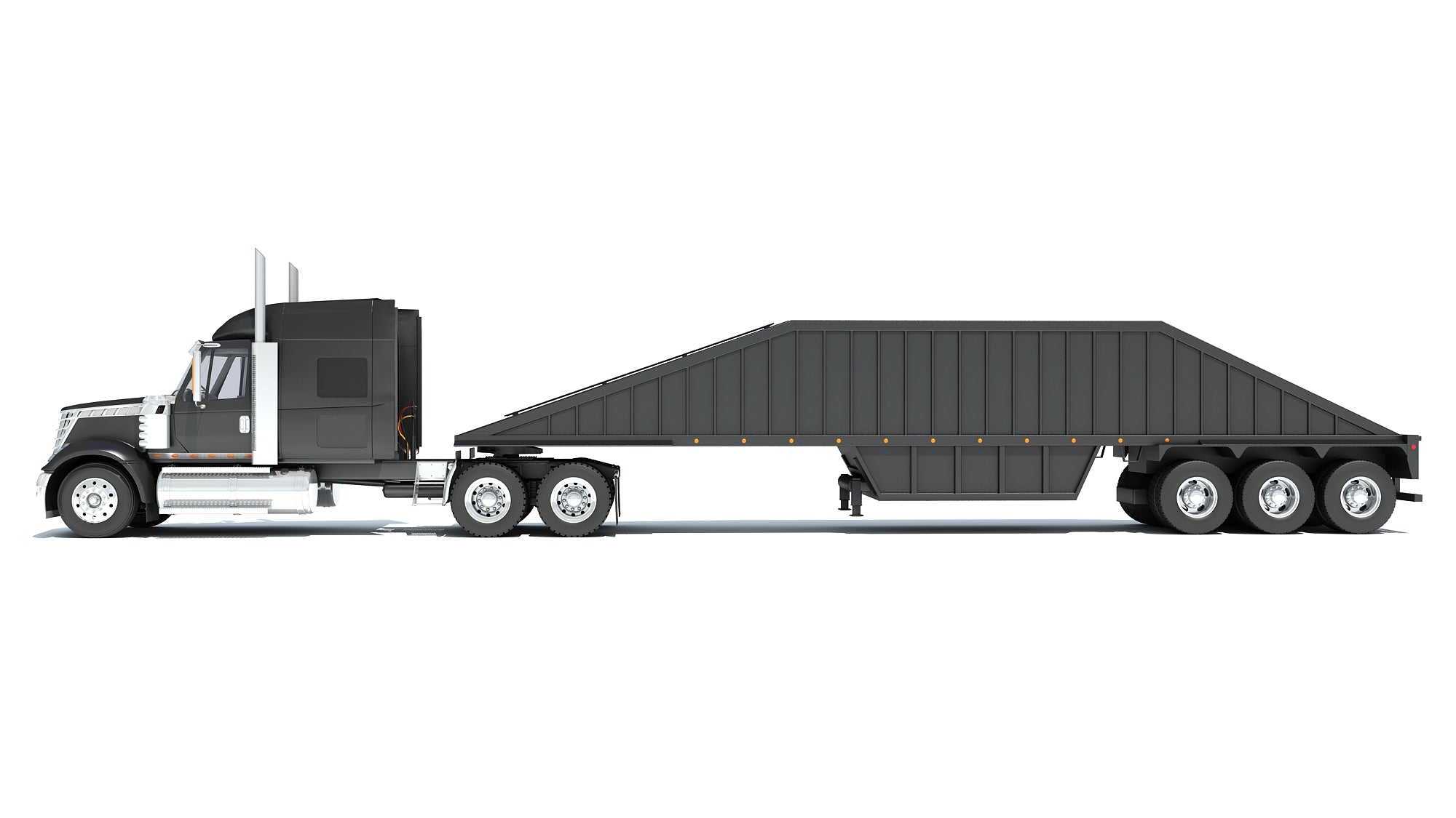 Bottom Dump Truck with Trailer
