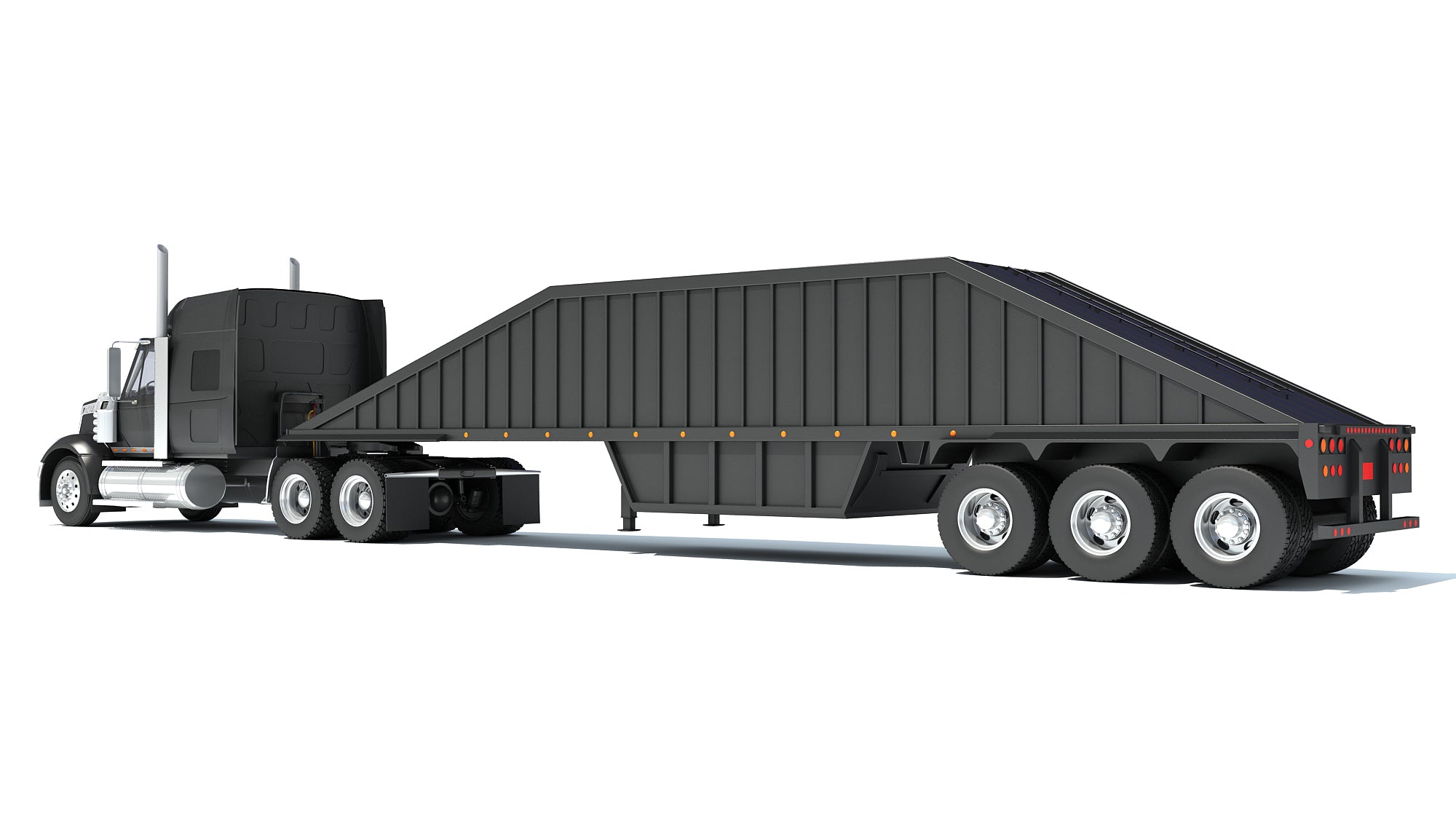 Bottom Dump Truck with Trailer