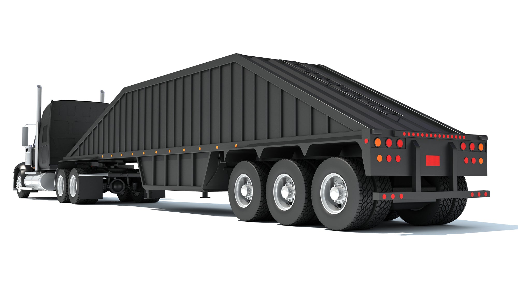 Bottom Dump Truck with Trailer