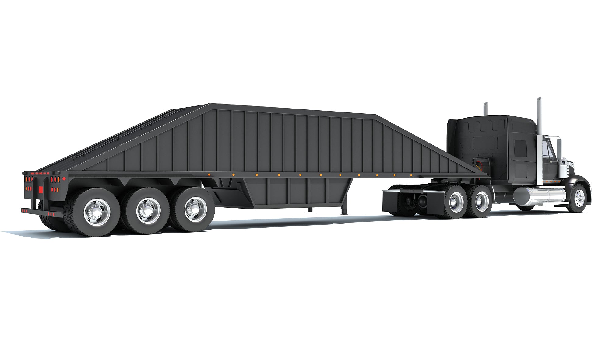 Bottom Dump Truck with Trailer