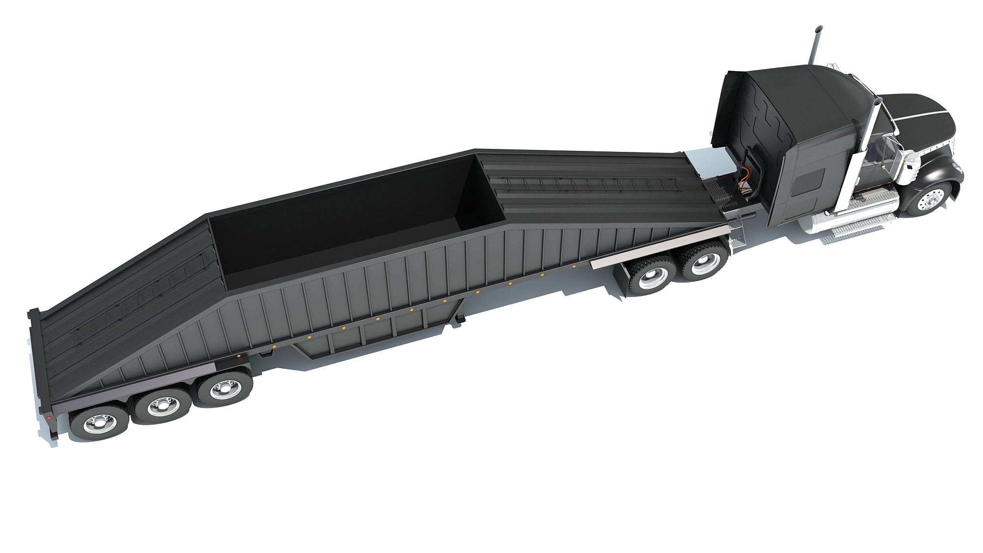 Bottom Dump Truck with Trailer