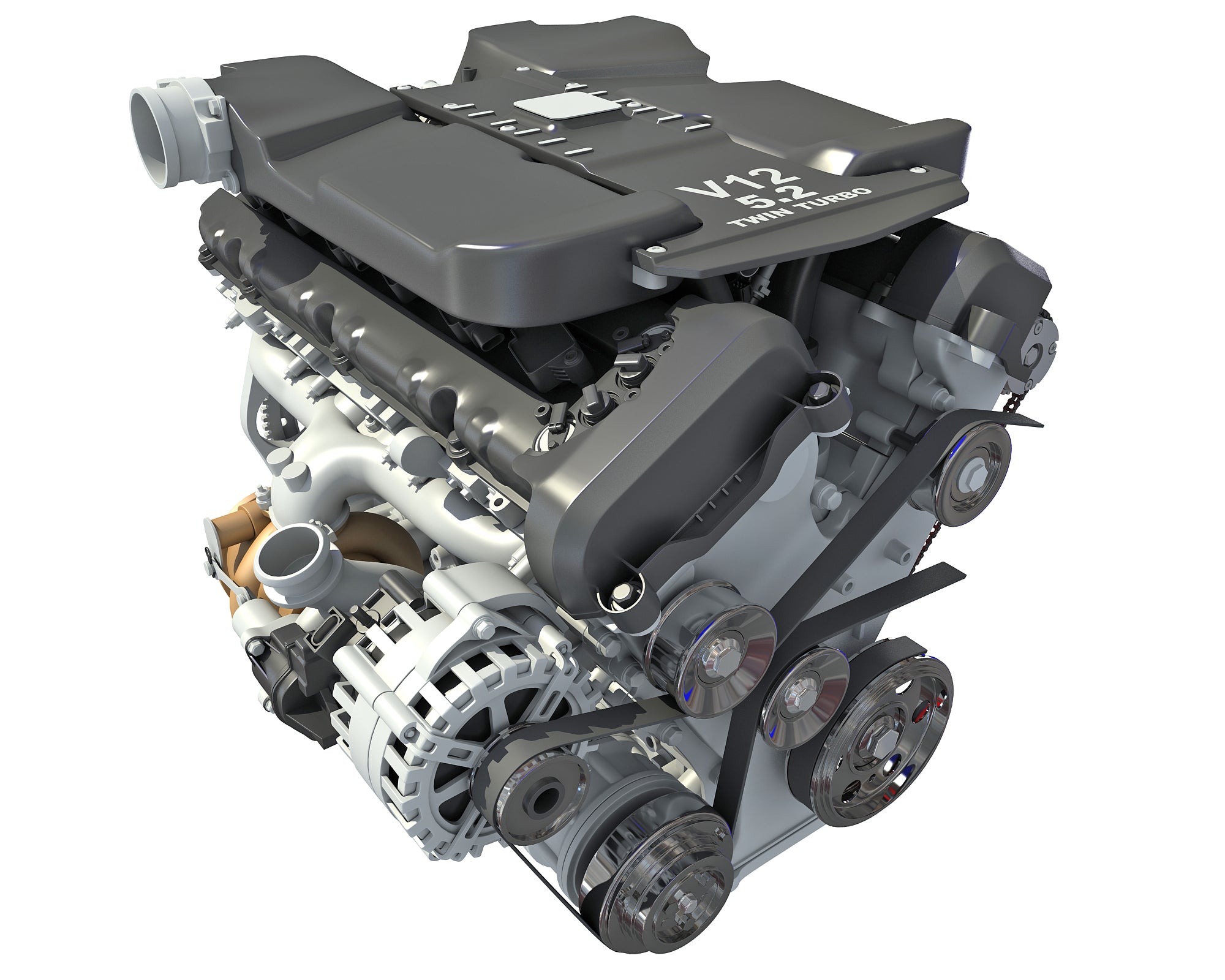 Cutaway Animated V12 Engine