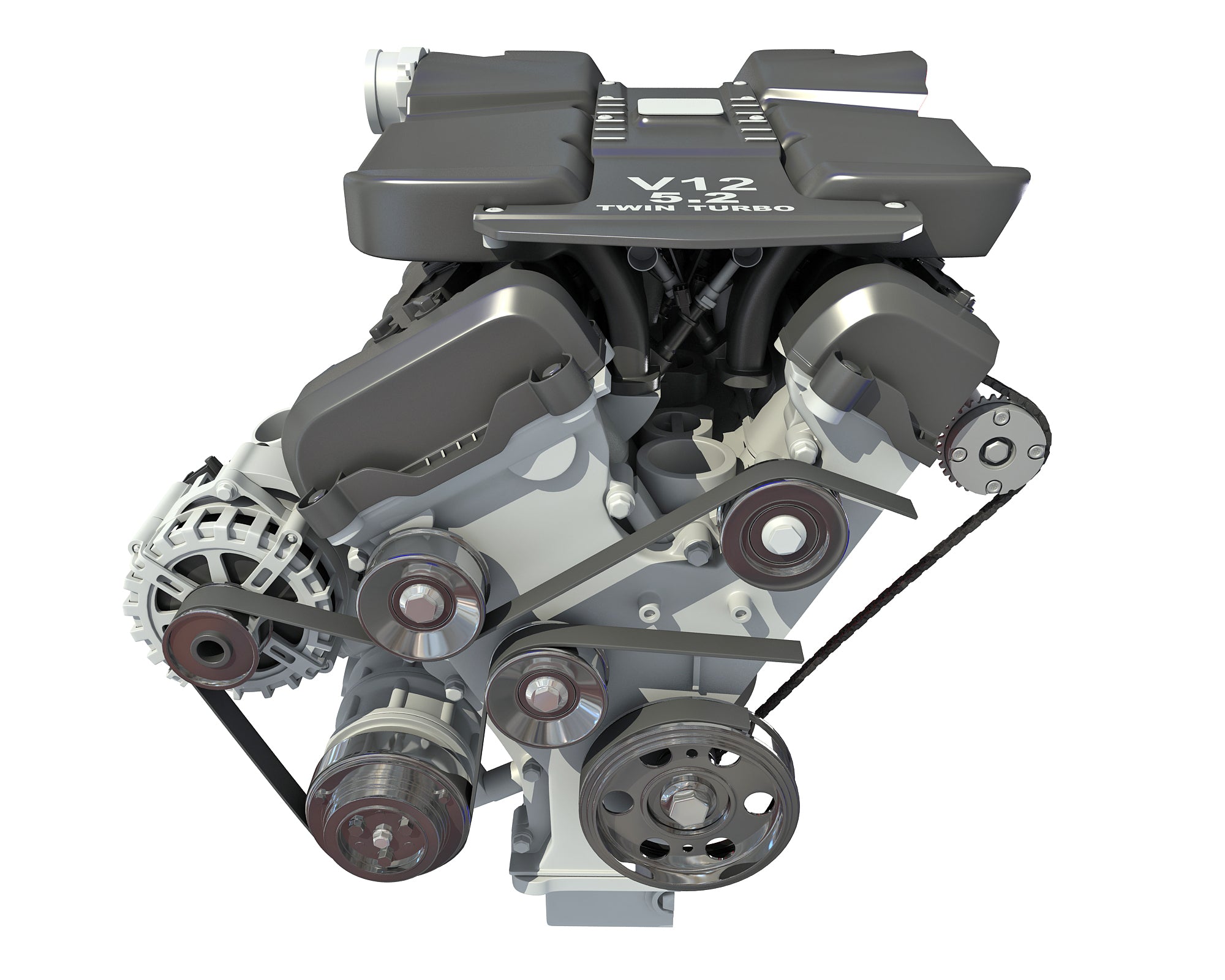 Cutaway Animated V12 Engine