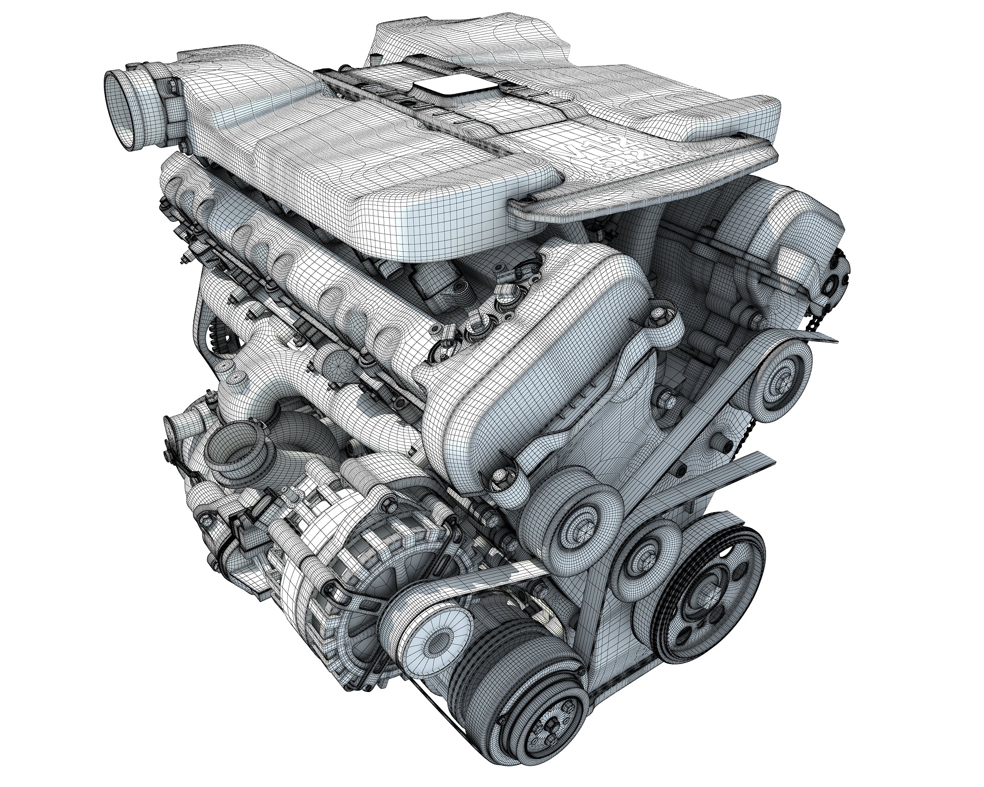Cutaway Animated V12 Engine