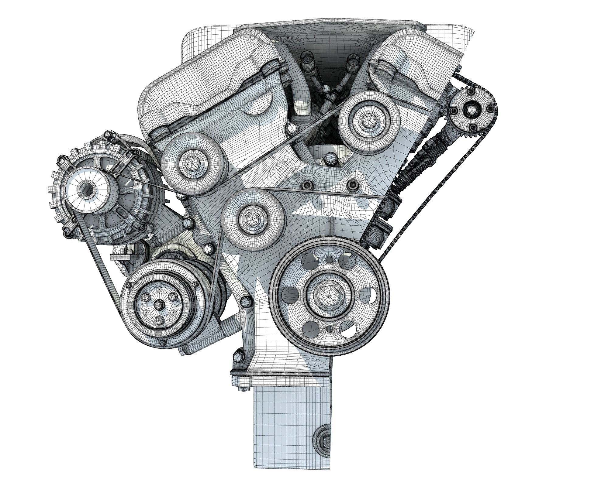 Cutaway Animated V12 Engine