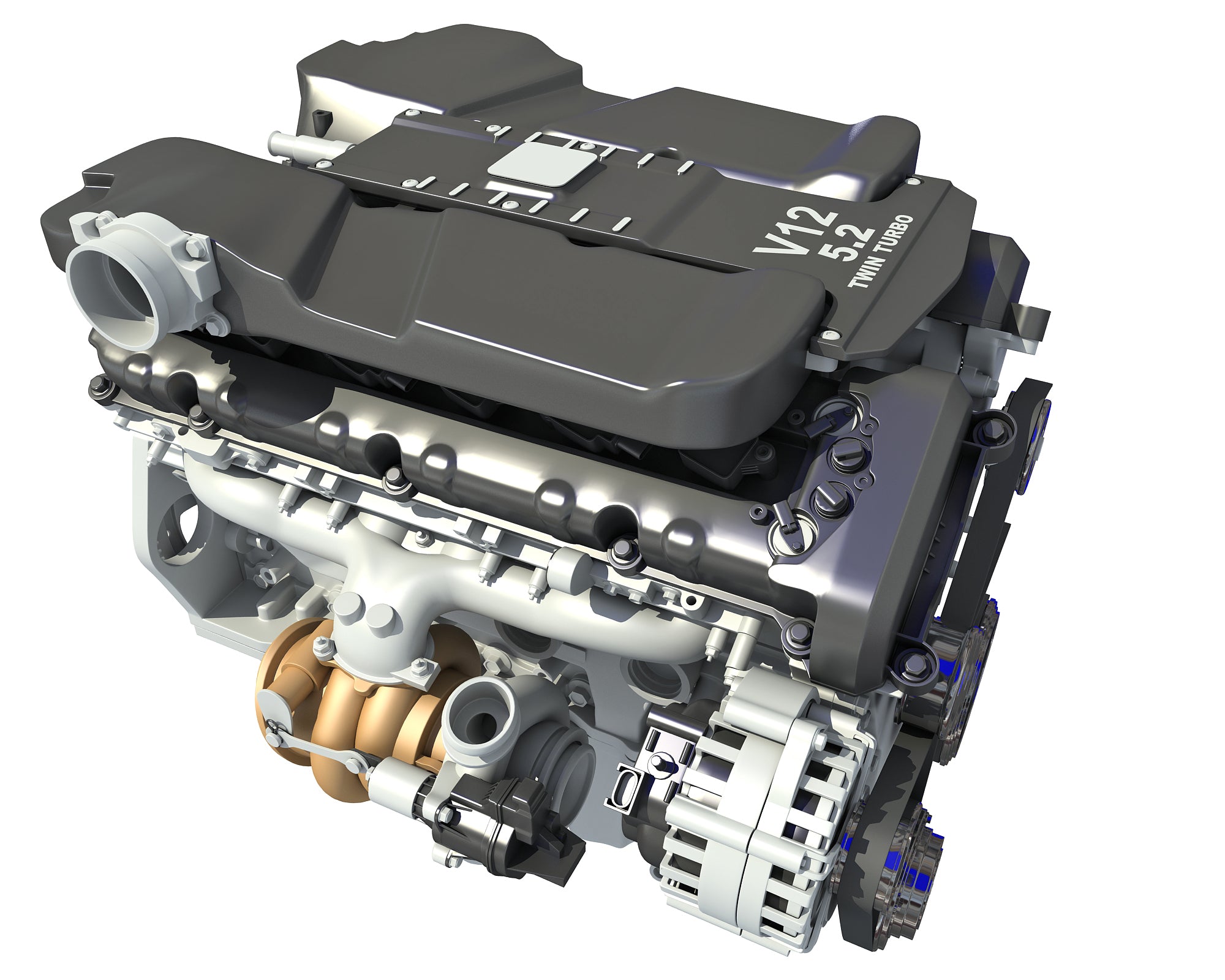 Cutaway Animated V12 Engine