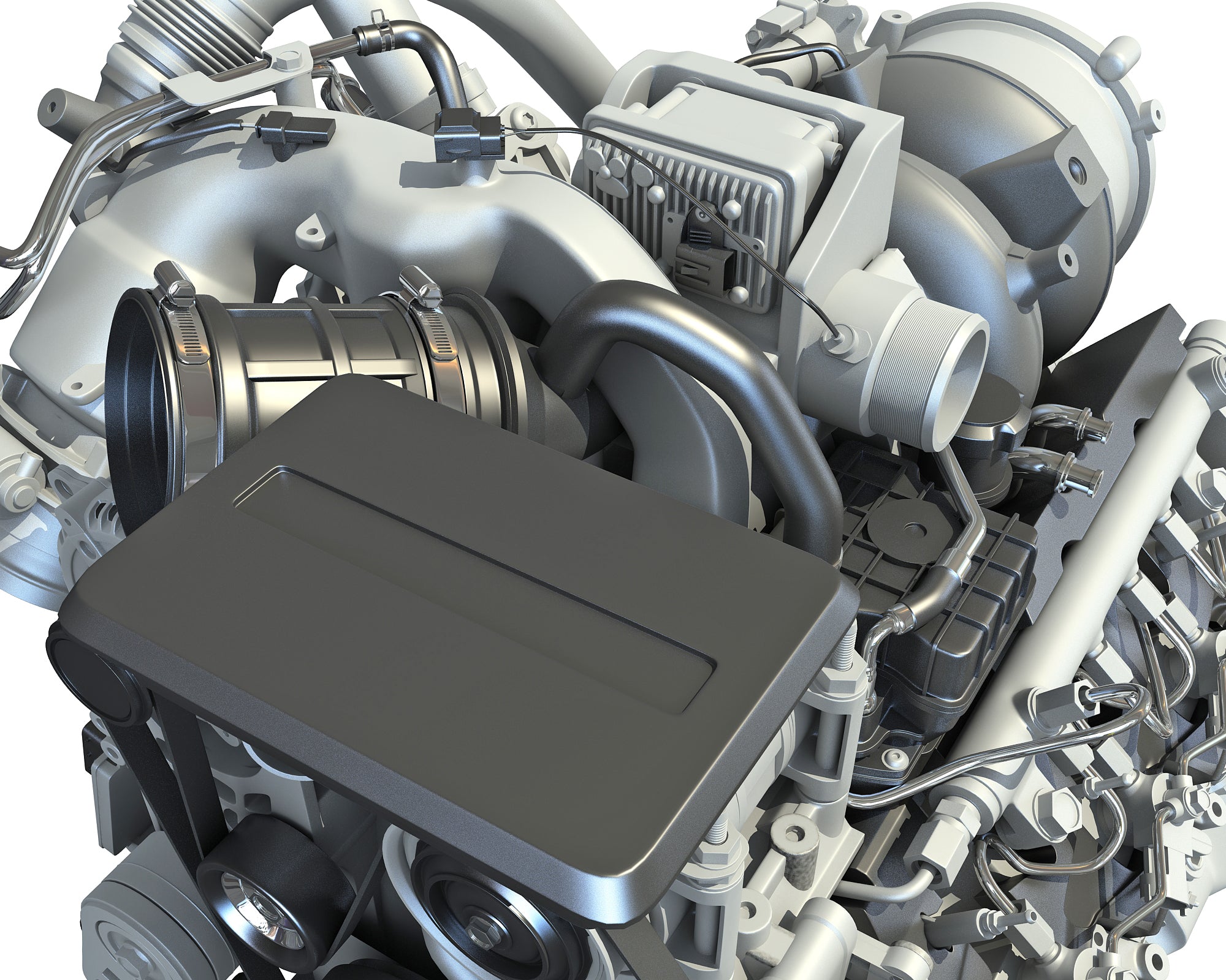 V8 Turbo Engine - 3D Models