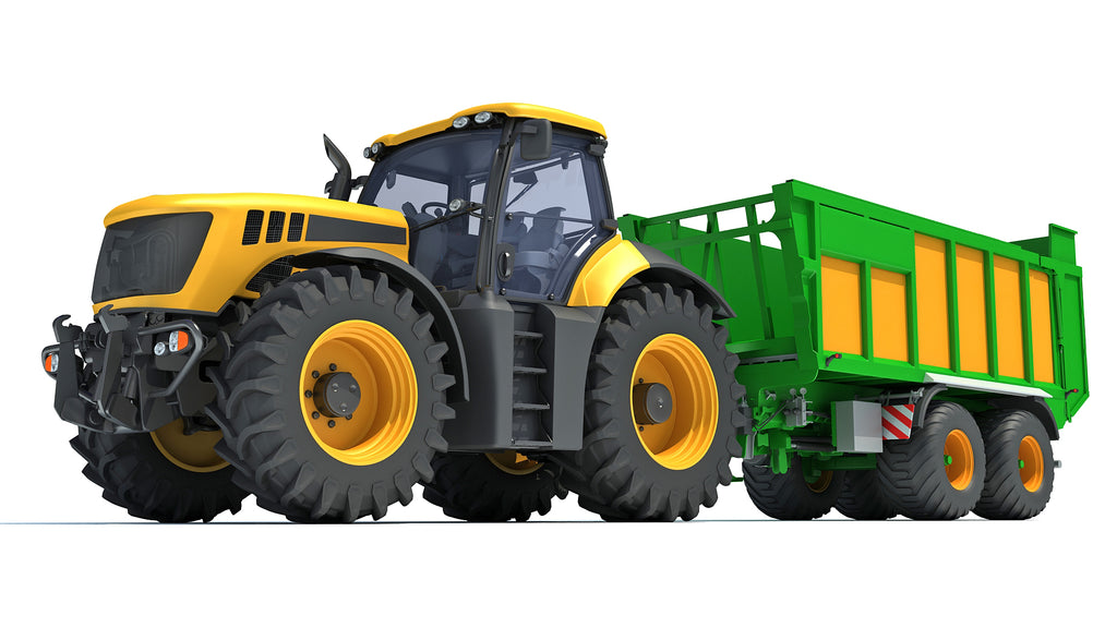 Farm Tractor with Trailer