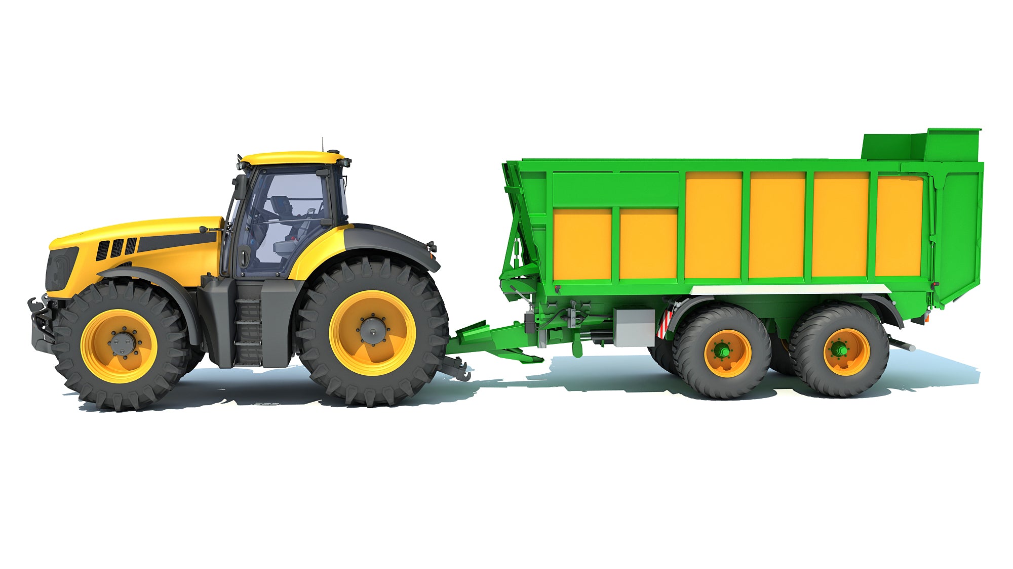 Farm Tractor with Trailer