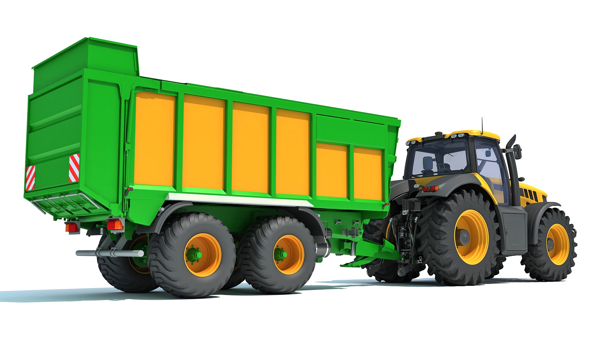 Farm Tractor with Trailer