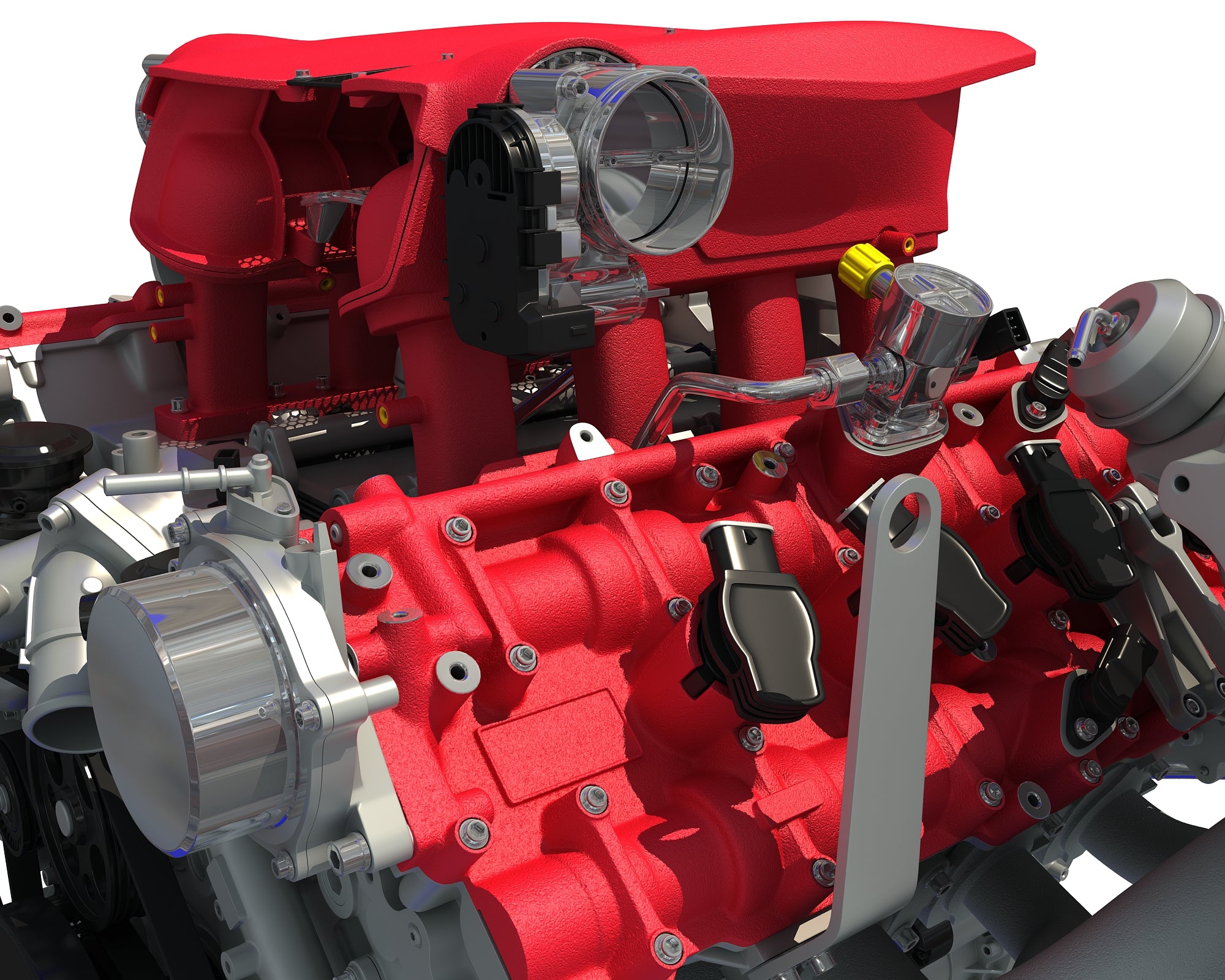 Turbocharged Engine 3D Model