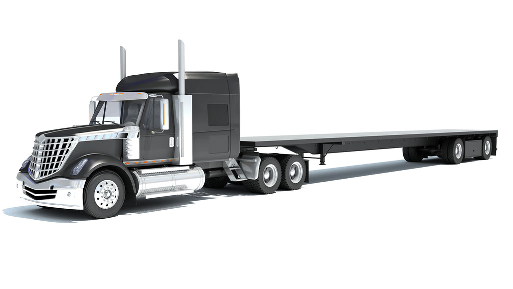 Truck with Flatbed Trailer