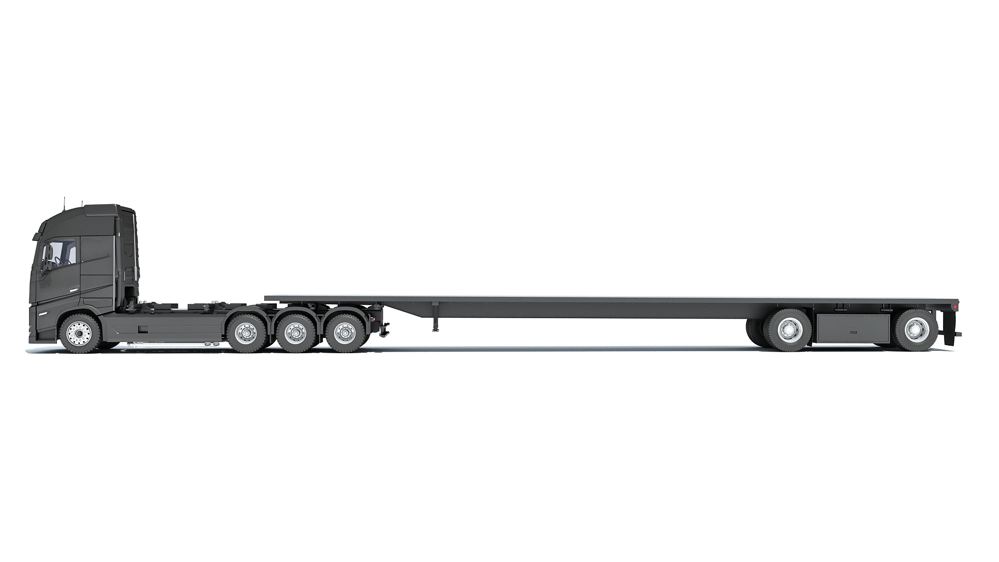 Truck with Flatbed Trailer