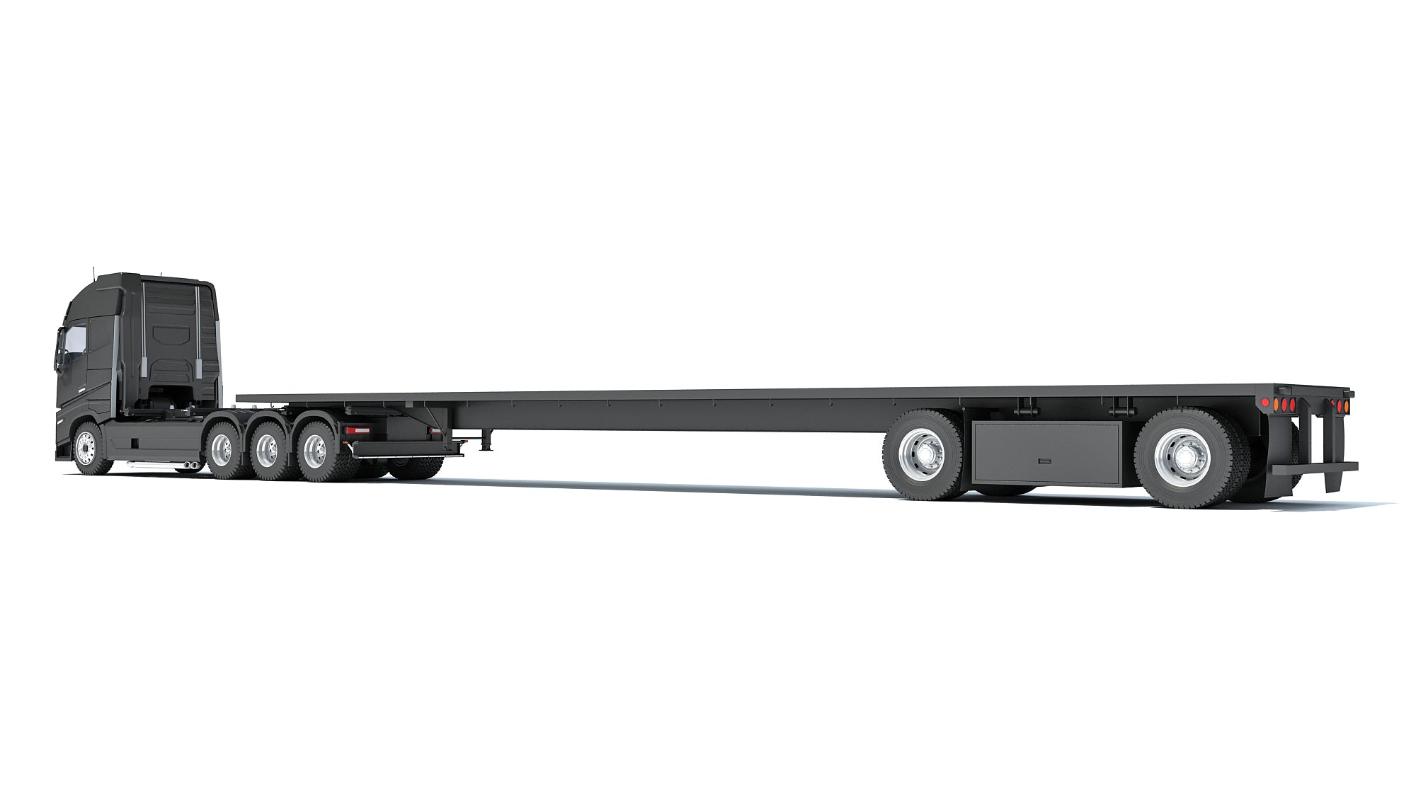 Truck with Flatbed Trailer
