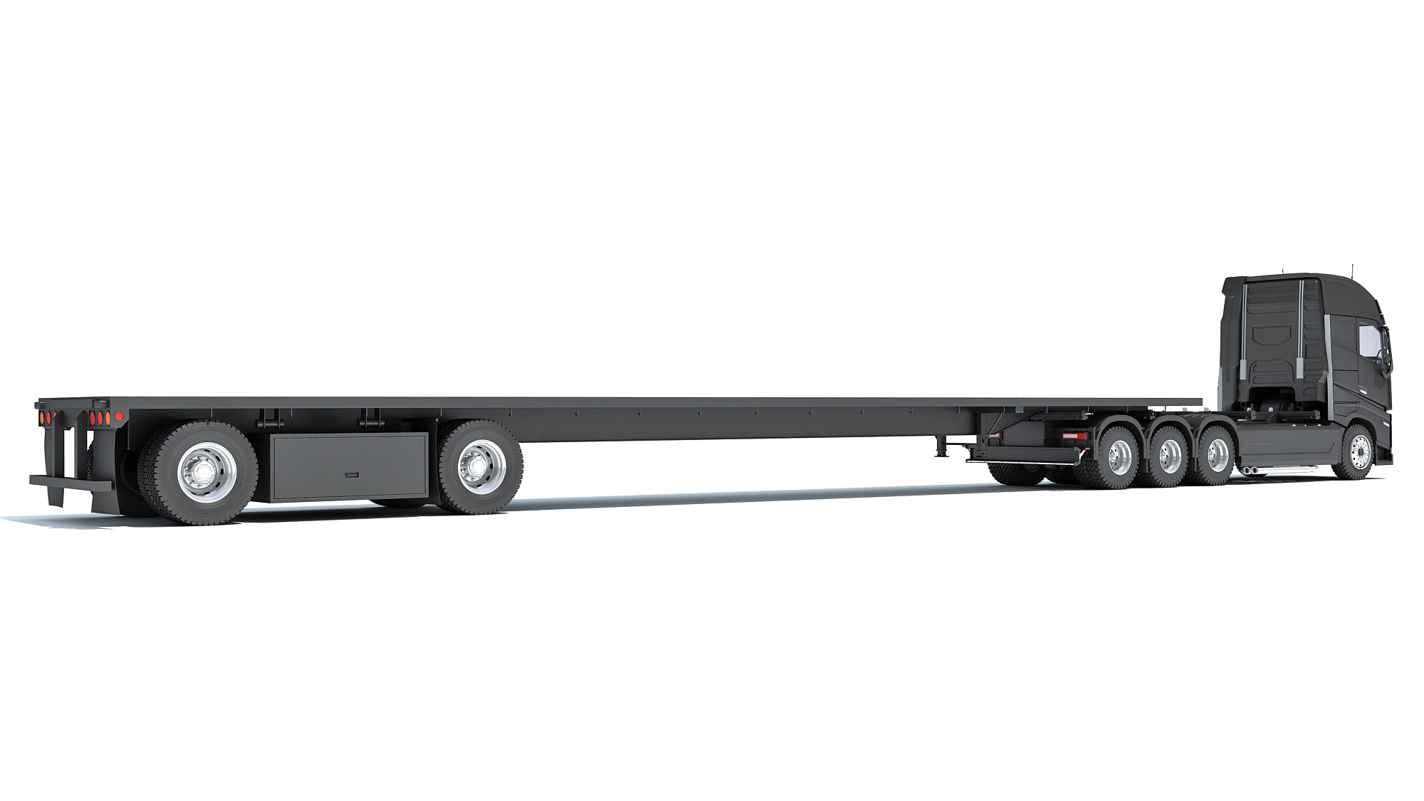 Truck with Flatbed Trailer
