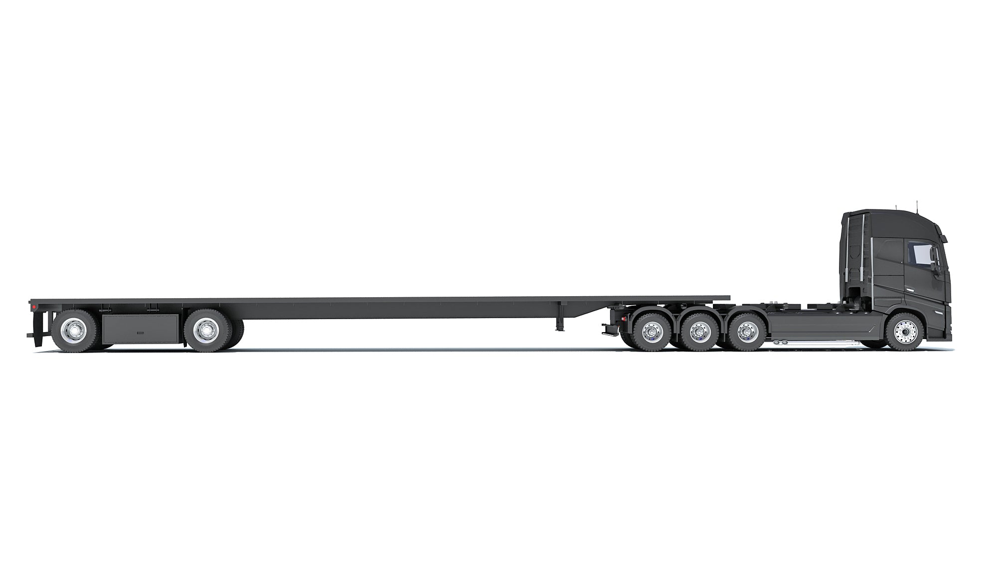 Truck with Flatbed Trailer