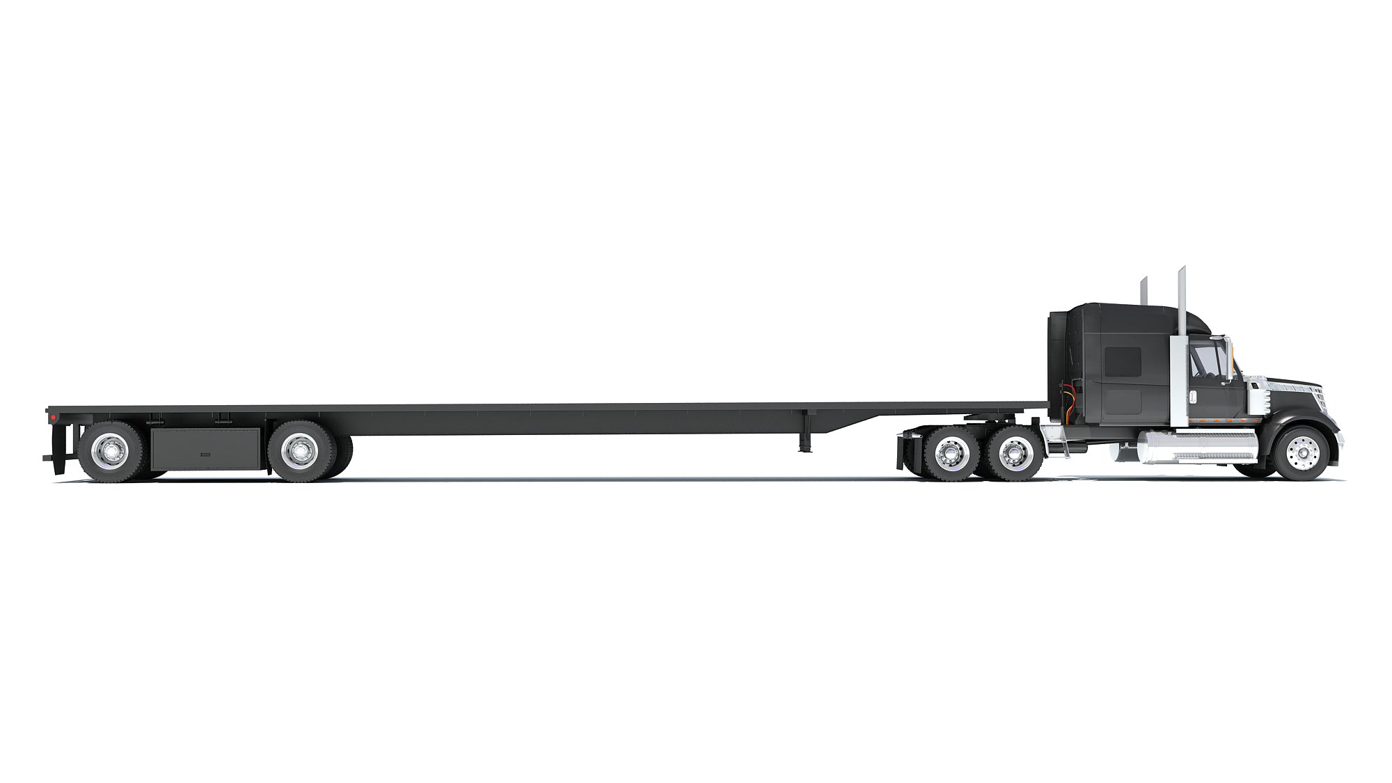 Truck with Flatbed Trailer