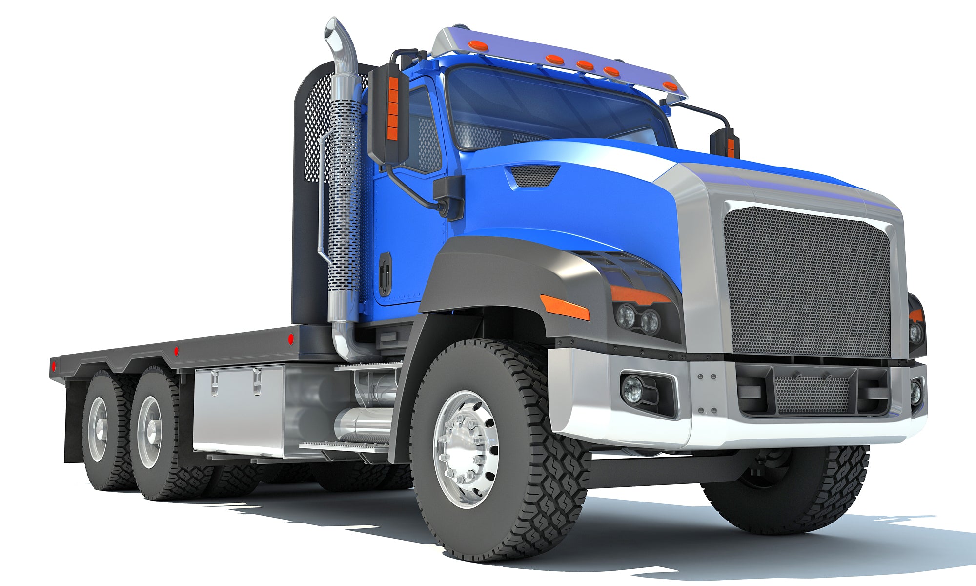 Flatbed Truck 3D Model