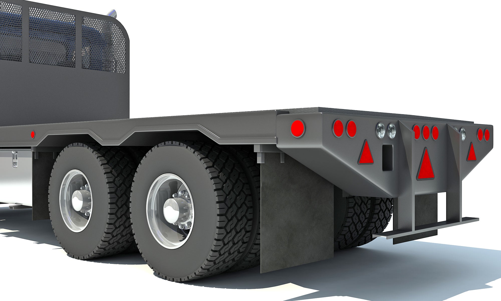 Flatbed Truck 3D Model