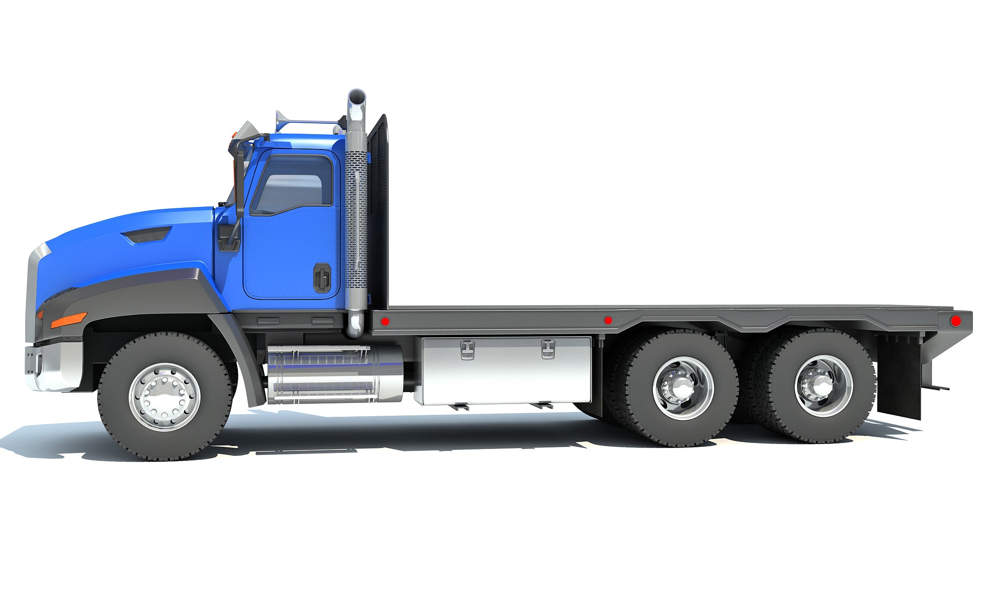 Flatbed Truck 3D Model