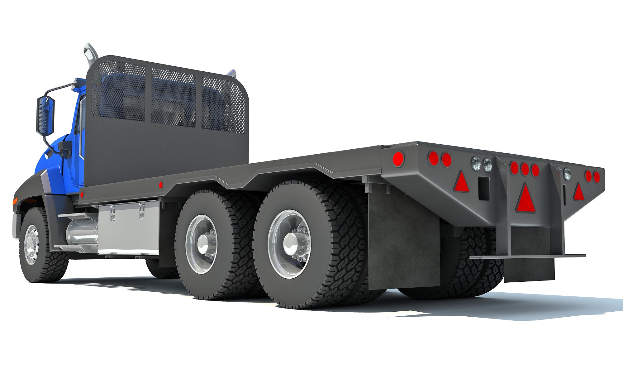 Flatbed Truck 3D Model