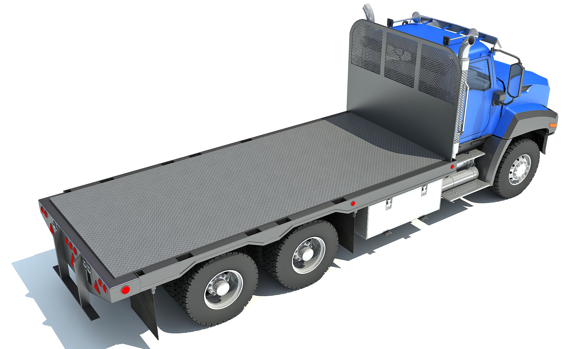 Flatbed Truck 3D Model