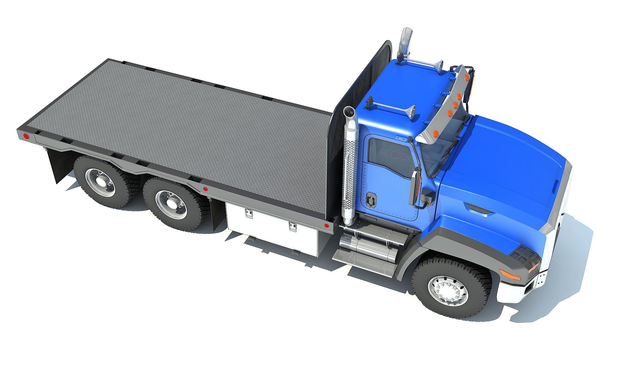 Flatbed Truck 3D Model