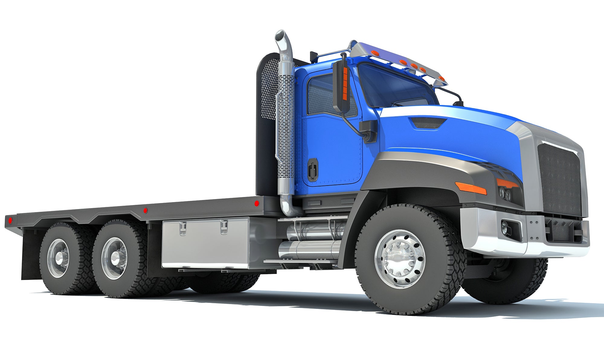 Flatbed Truck 3D Model