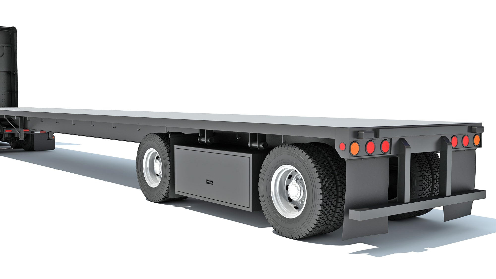 Truck with Flatbed Trailer