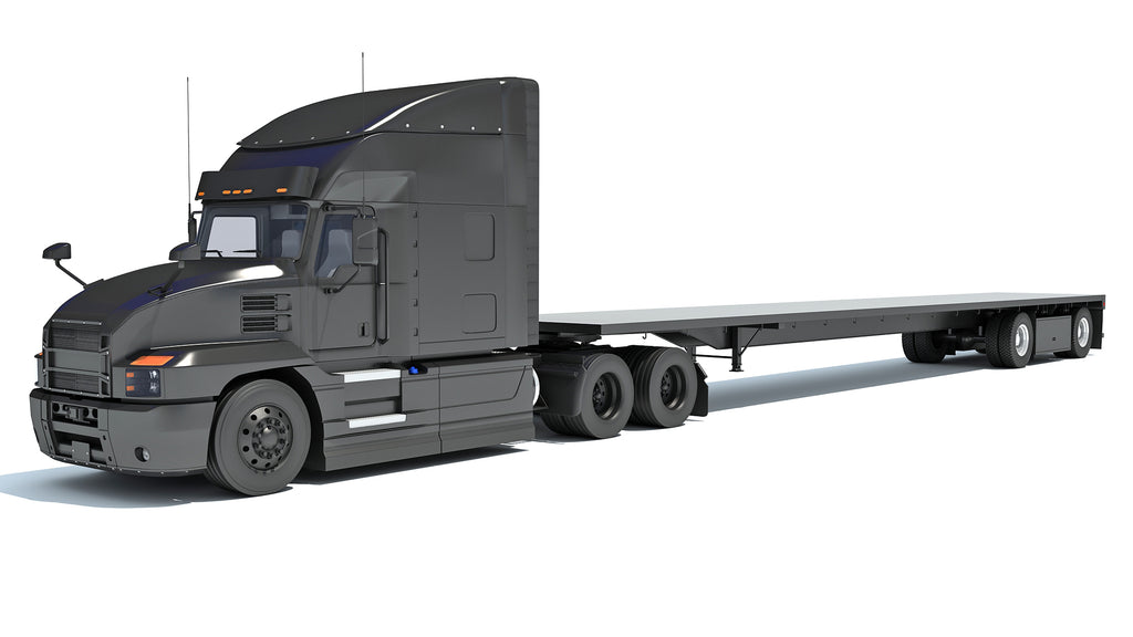 Truck with Flatbed Trailer