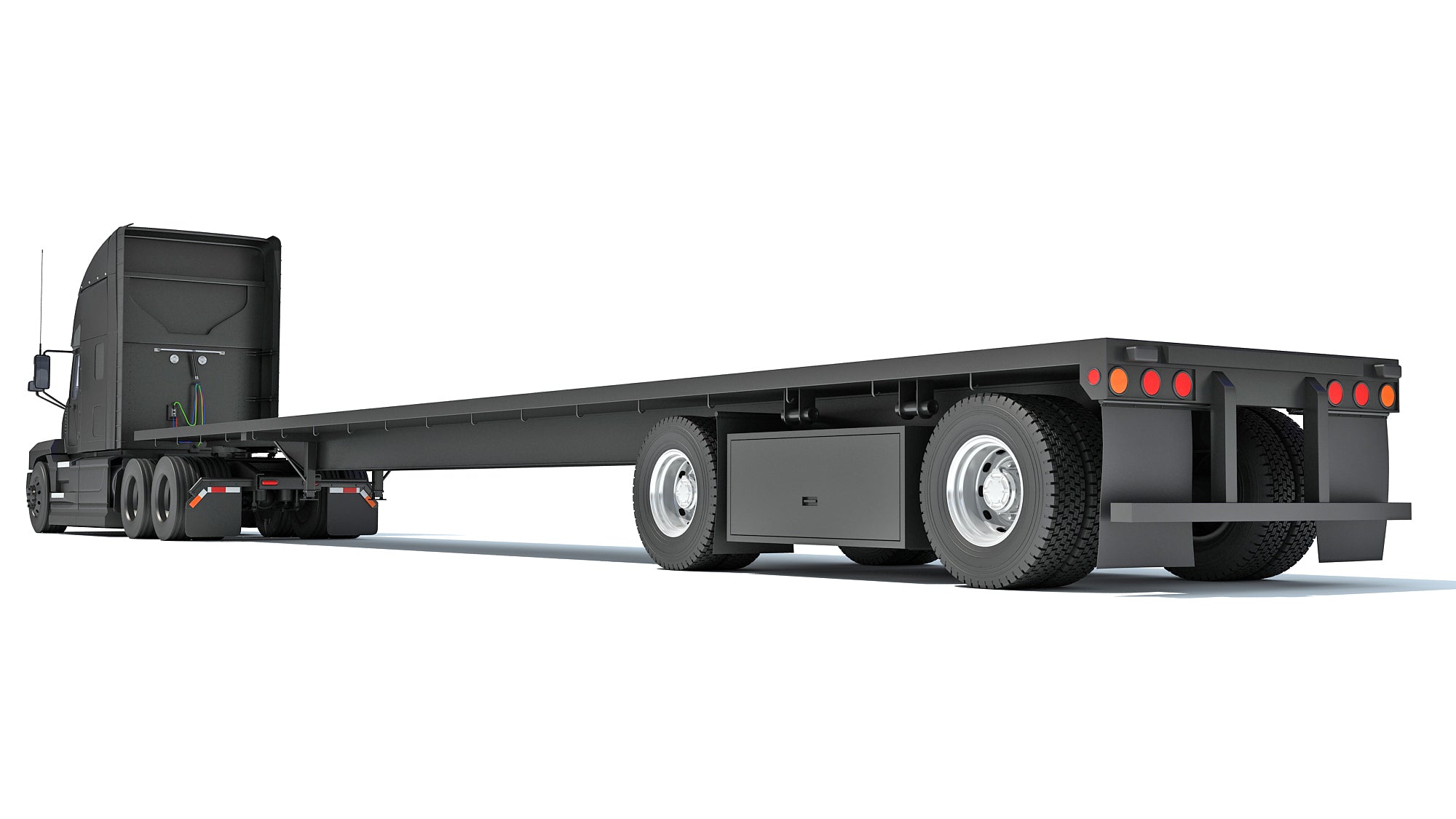 Truck with Flatbed Trailer