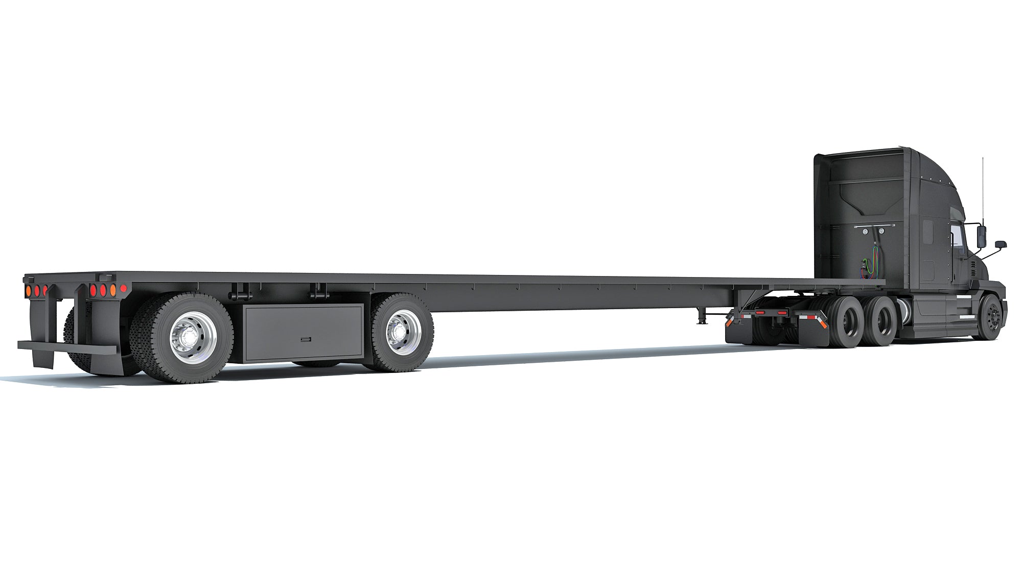 Truck with Flatbed Trailer