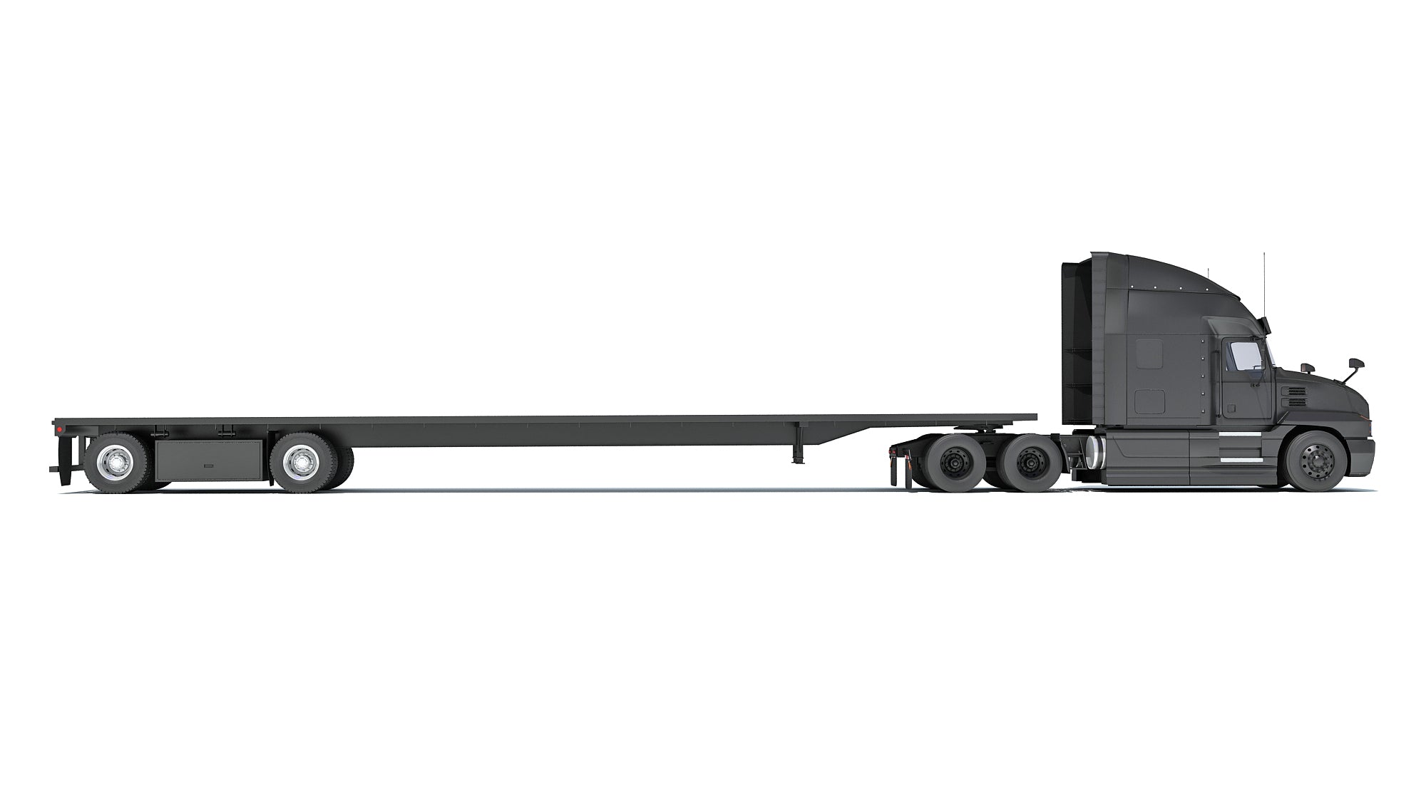 Truck with Flatbed Trailer