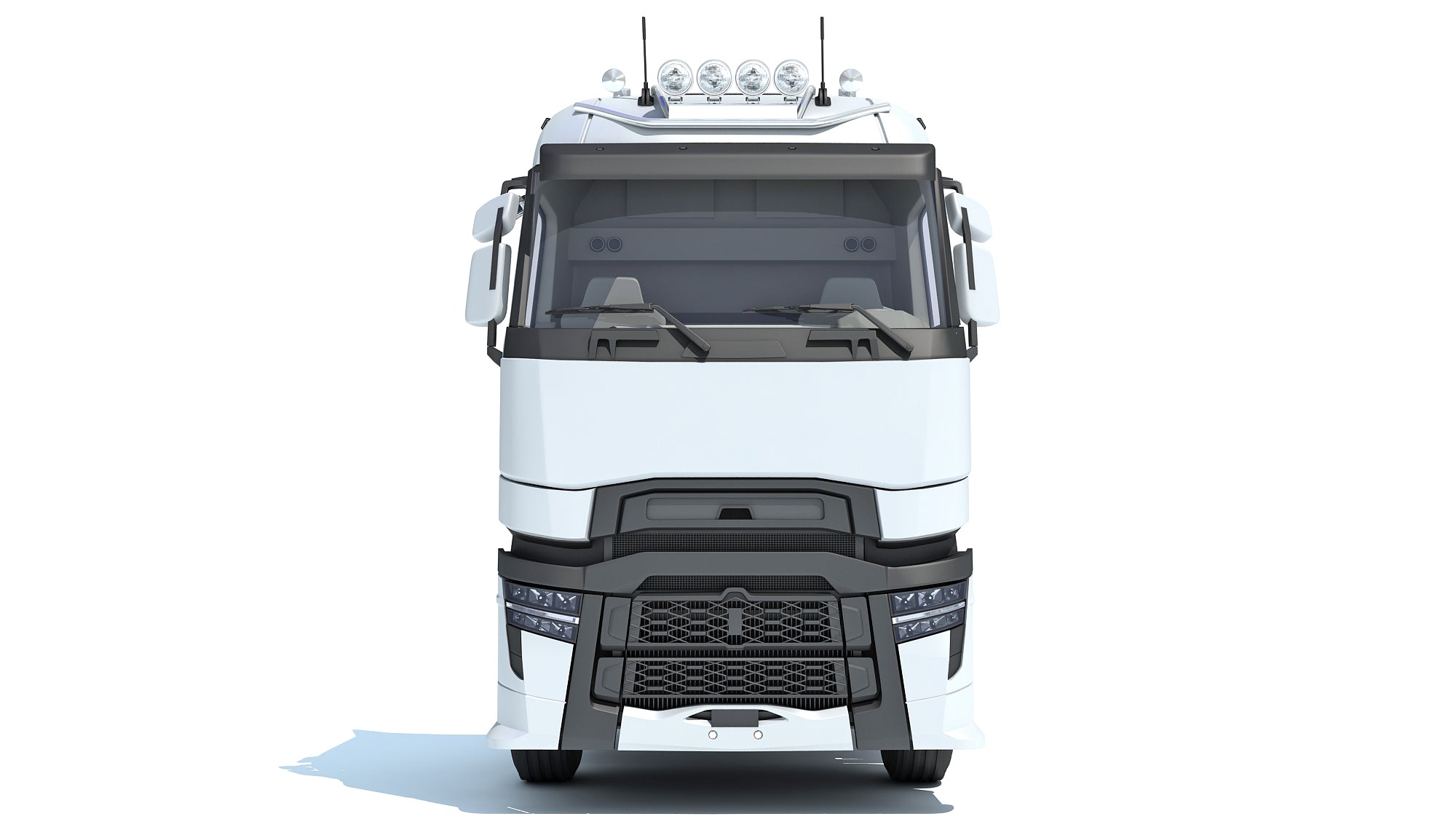 Semi Truck with Platform Trailer