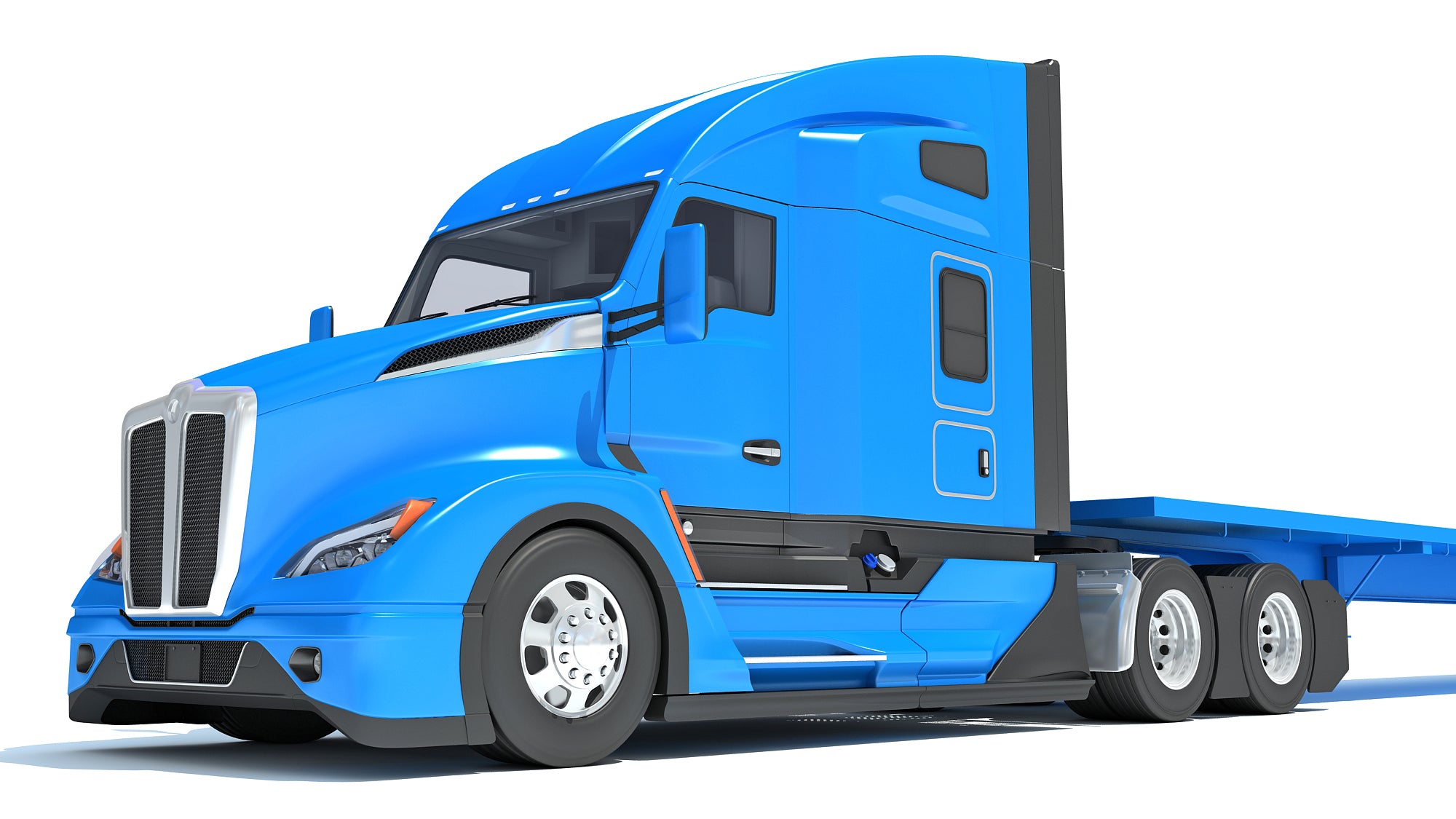 Truck with Flatbed Trailer