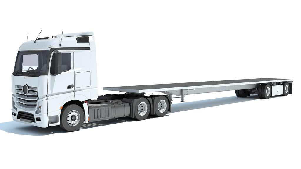 Truck with Flatbed Trailer