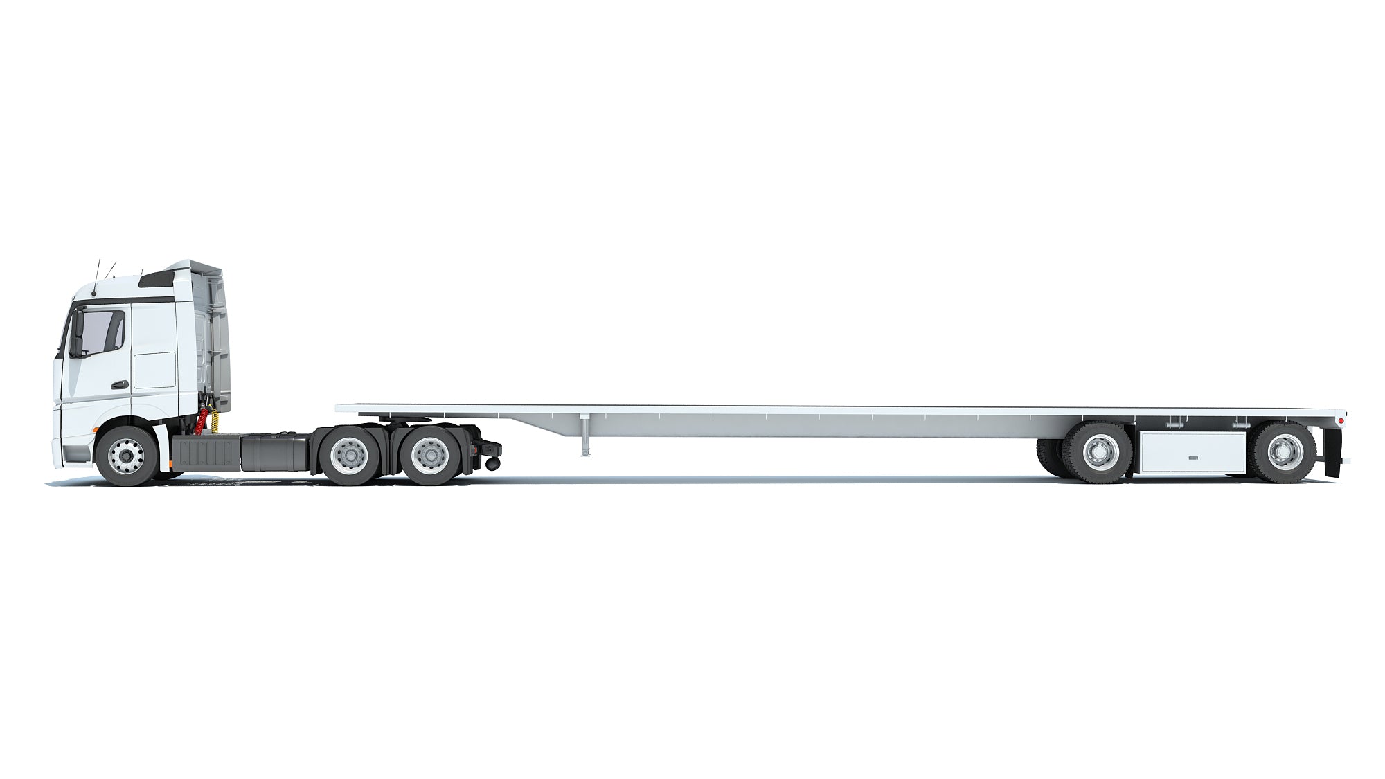Truck with Flatbed Trailer