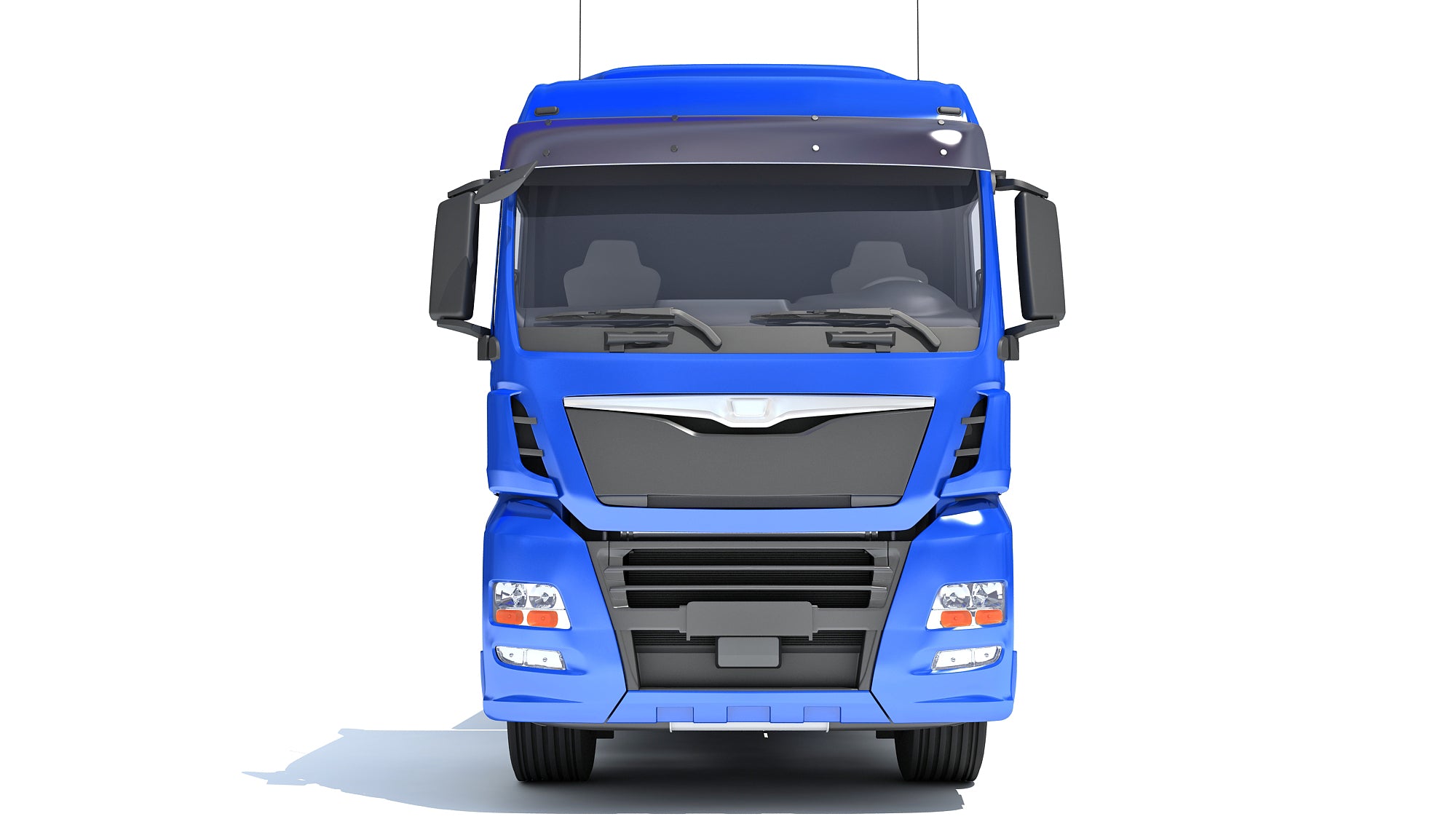 Freightliner Truck with Flatbed Trailer