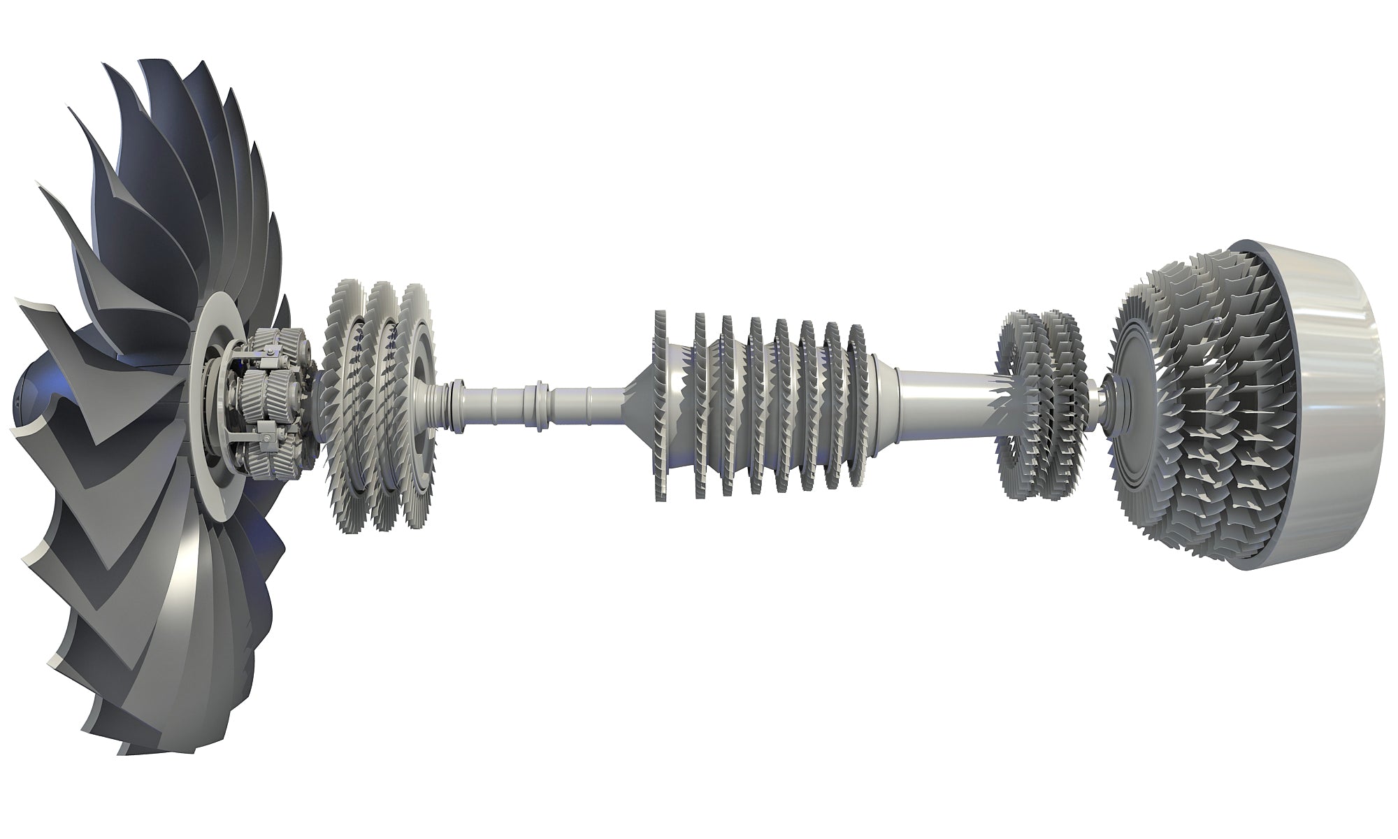 geared turbofan gearbox GTF Geared Turbofan Engine with Interior
