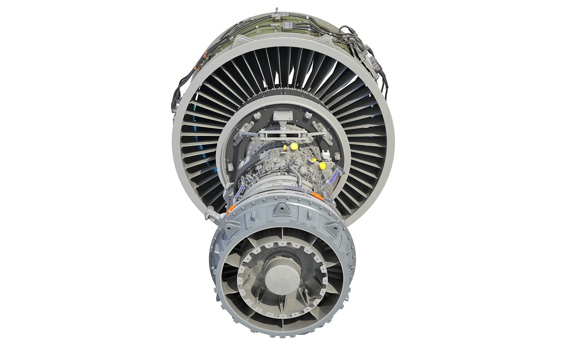 GTF Geared Turbofan Engine with Interior