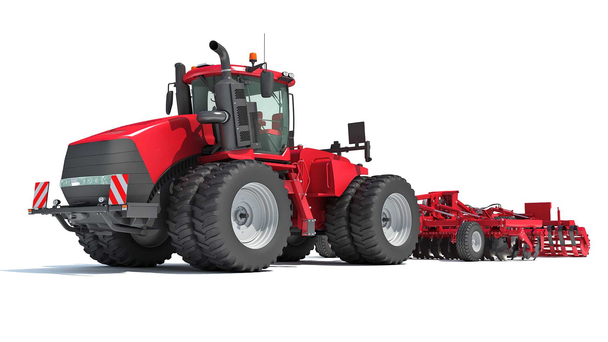 Tractor with Trailed Disc Harrow