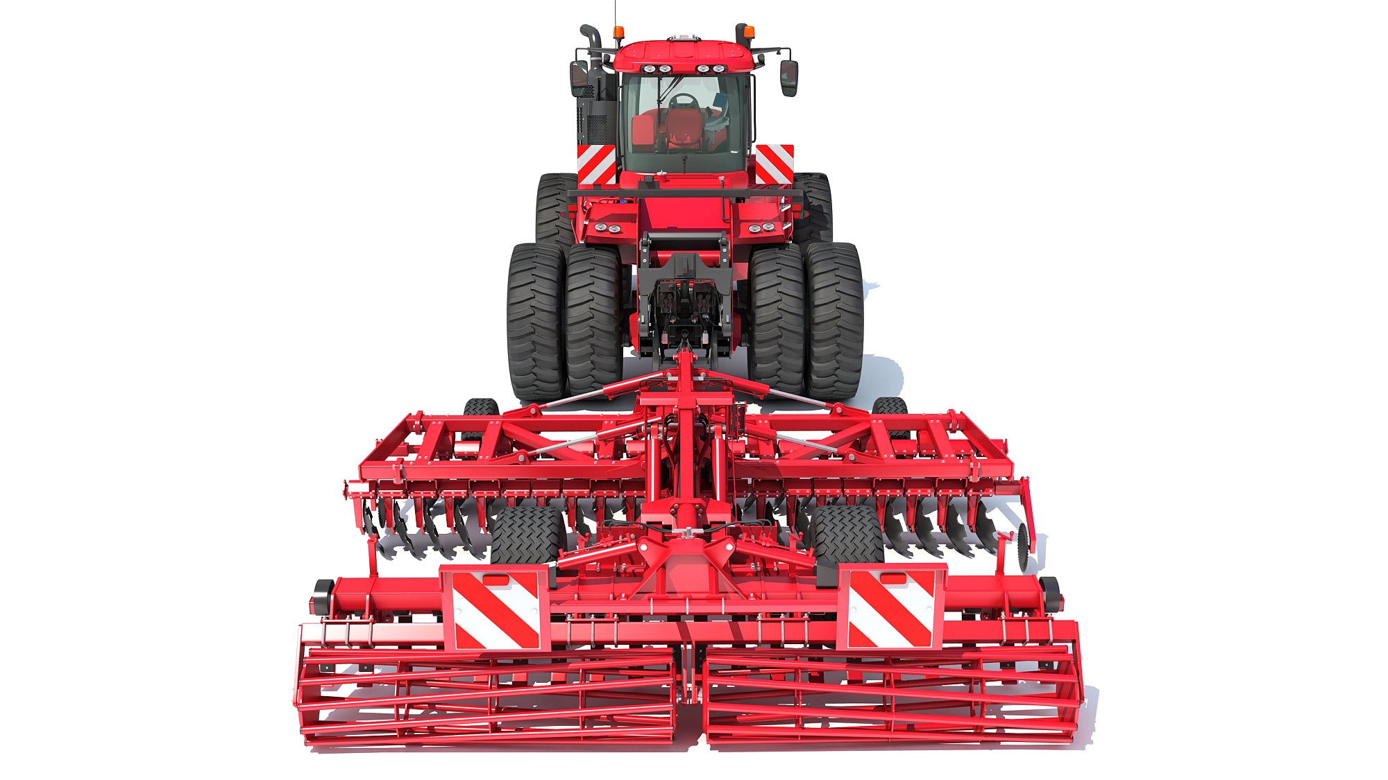 Tractor with Trailed Disc Harrow